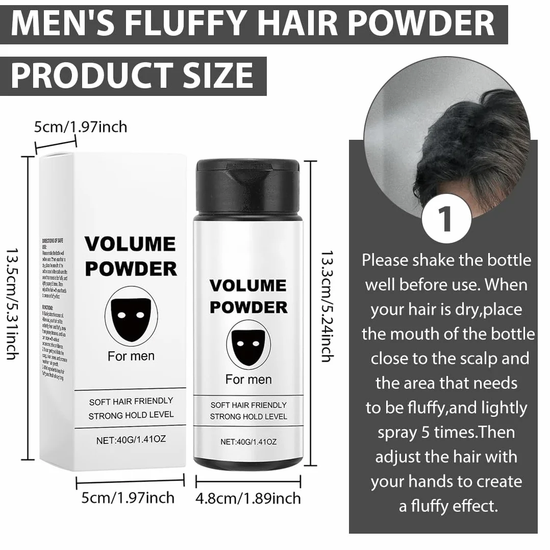 Polvo texturizante para hombres fijación fuerte volumen textura instantánea ingredientes naturales