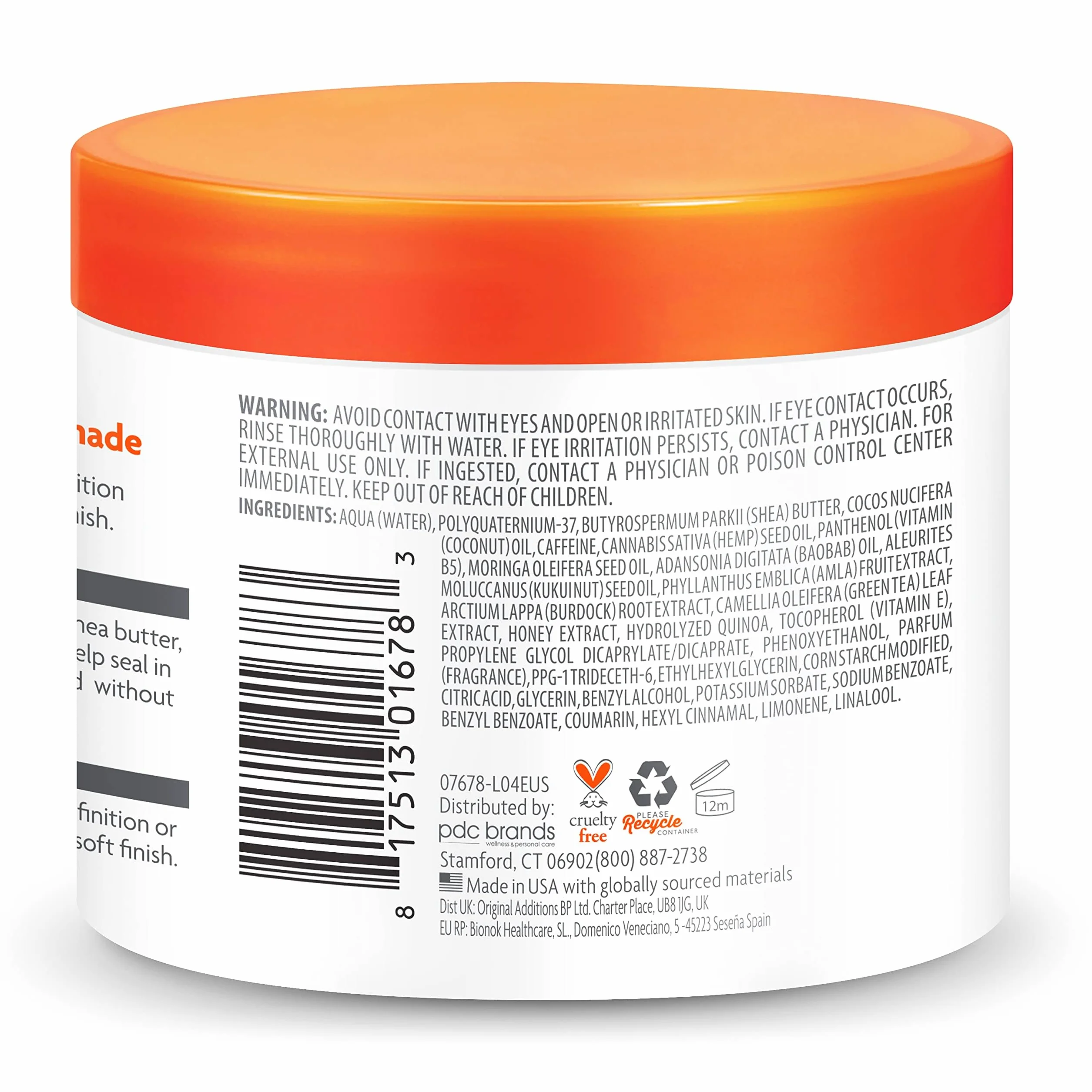 CANTU Crema Fijadora de Peinado para Hombres Manteca de Karité Fijación Duradera 236.59 ml