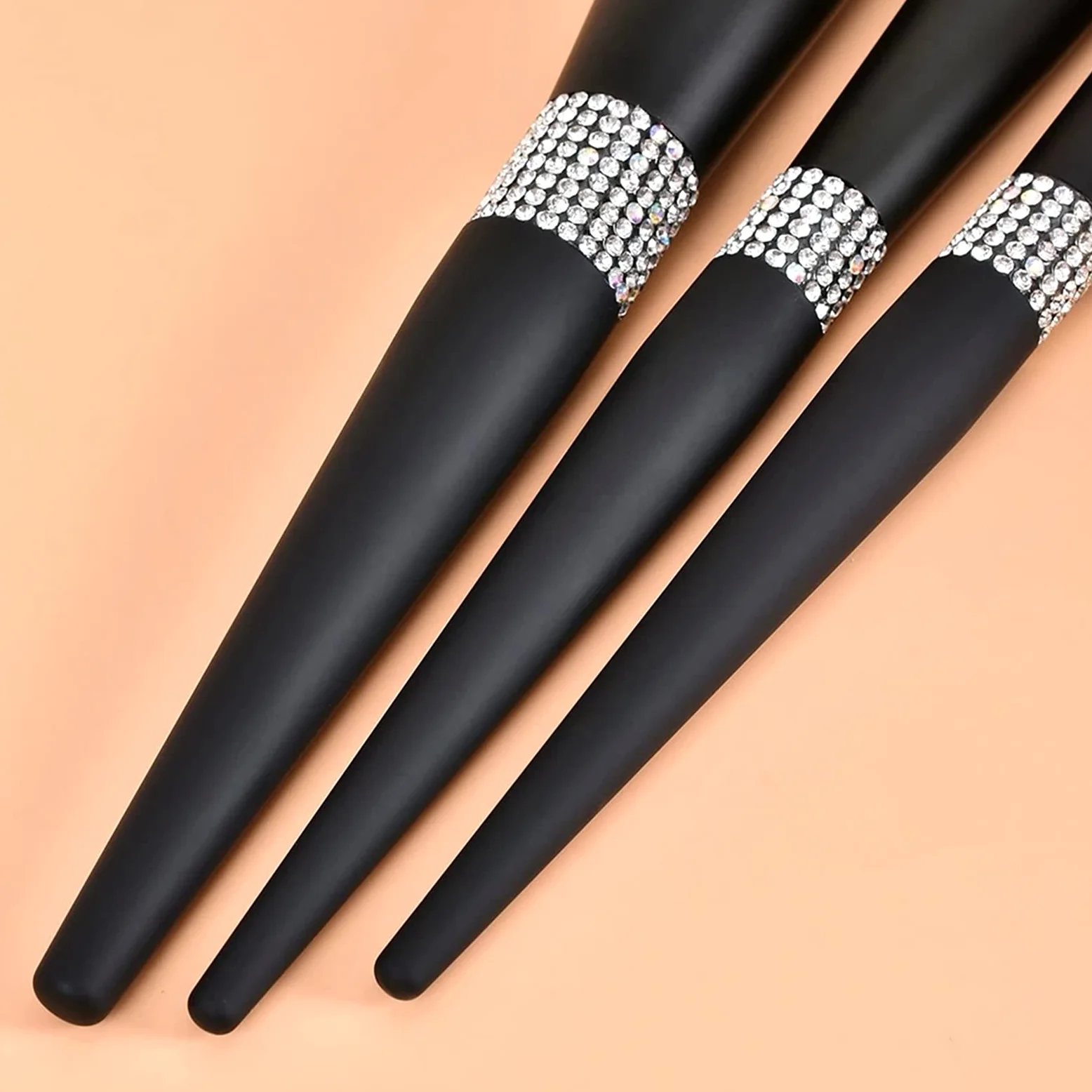 Juego de Brochas de Maquillaje Conjunto de cepillo maquillaje brocha profesional 10 conjunto ceja manija mate negro para Viajes