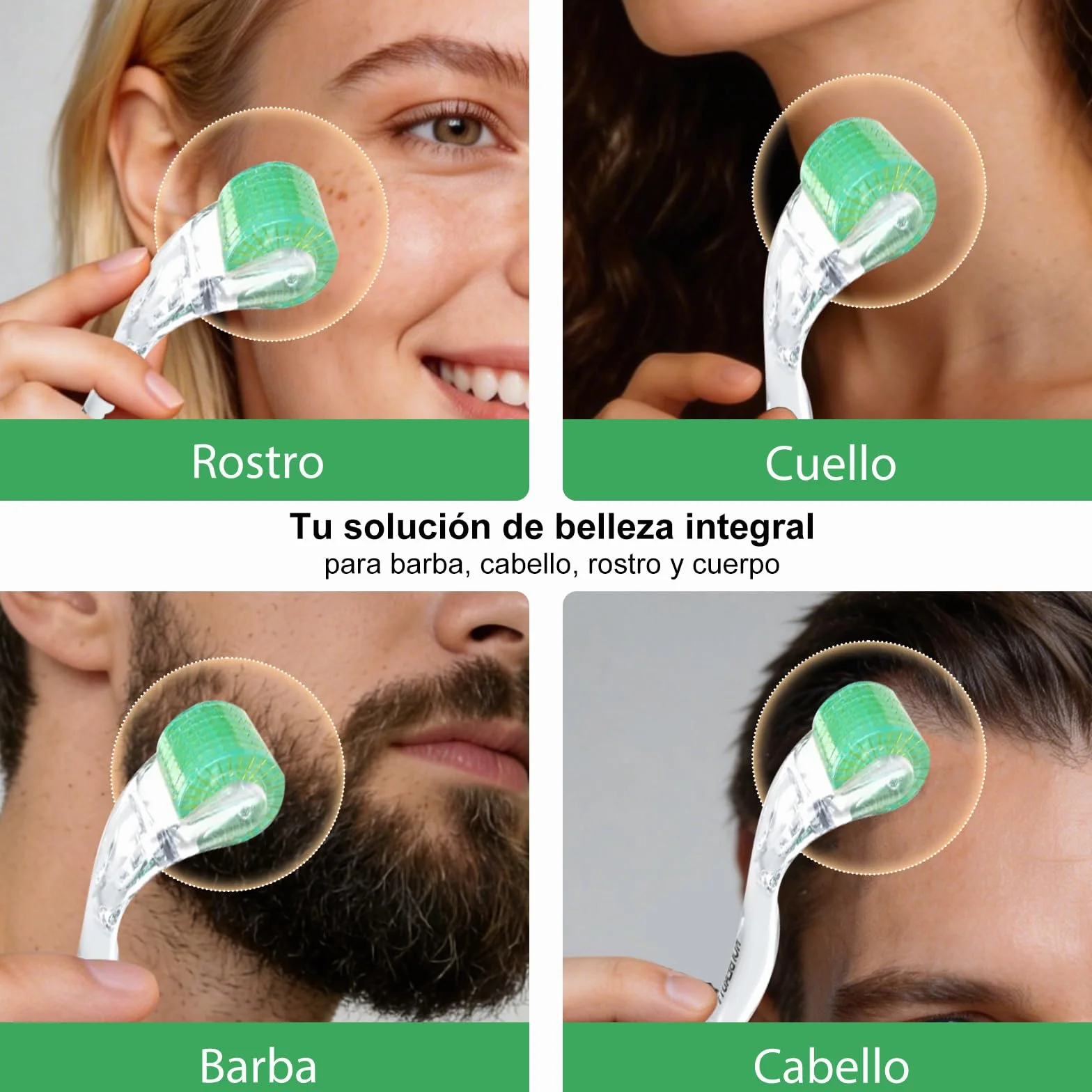 KOI BEAUTY Derma Roller 0.5 mm Microneedle Roller Titanio Real 200 Agujas para Cara Cuero Cabelludo Cuerpo