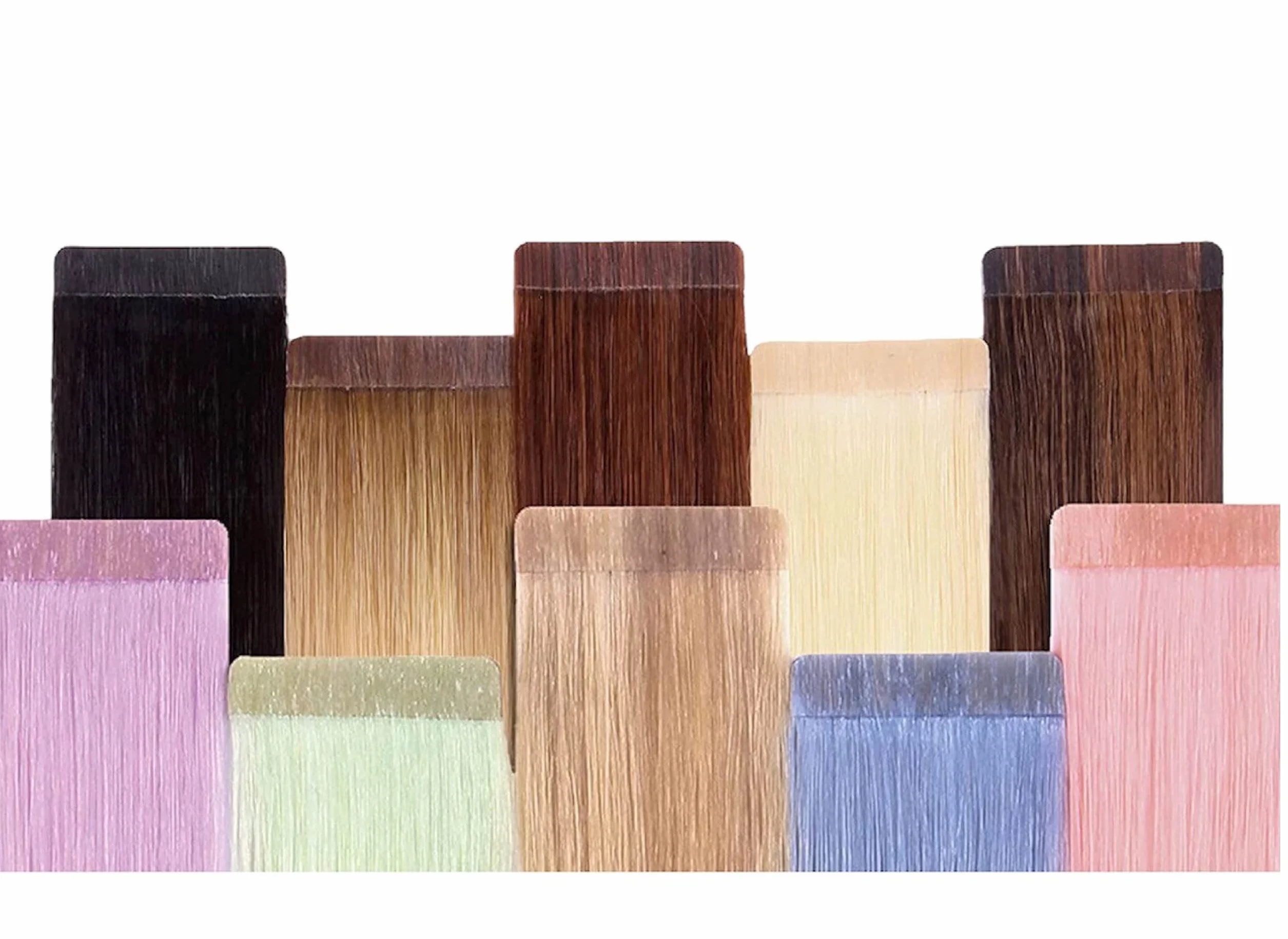 Cinta Adhesiva Médica Hipoalergénica para Extensiones de Cabello 100 Piezas Transparente Extrafuerte 12 Semanas
