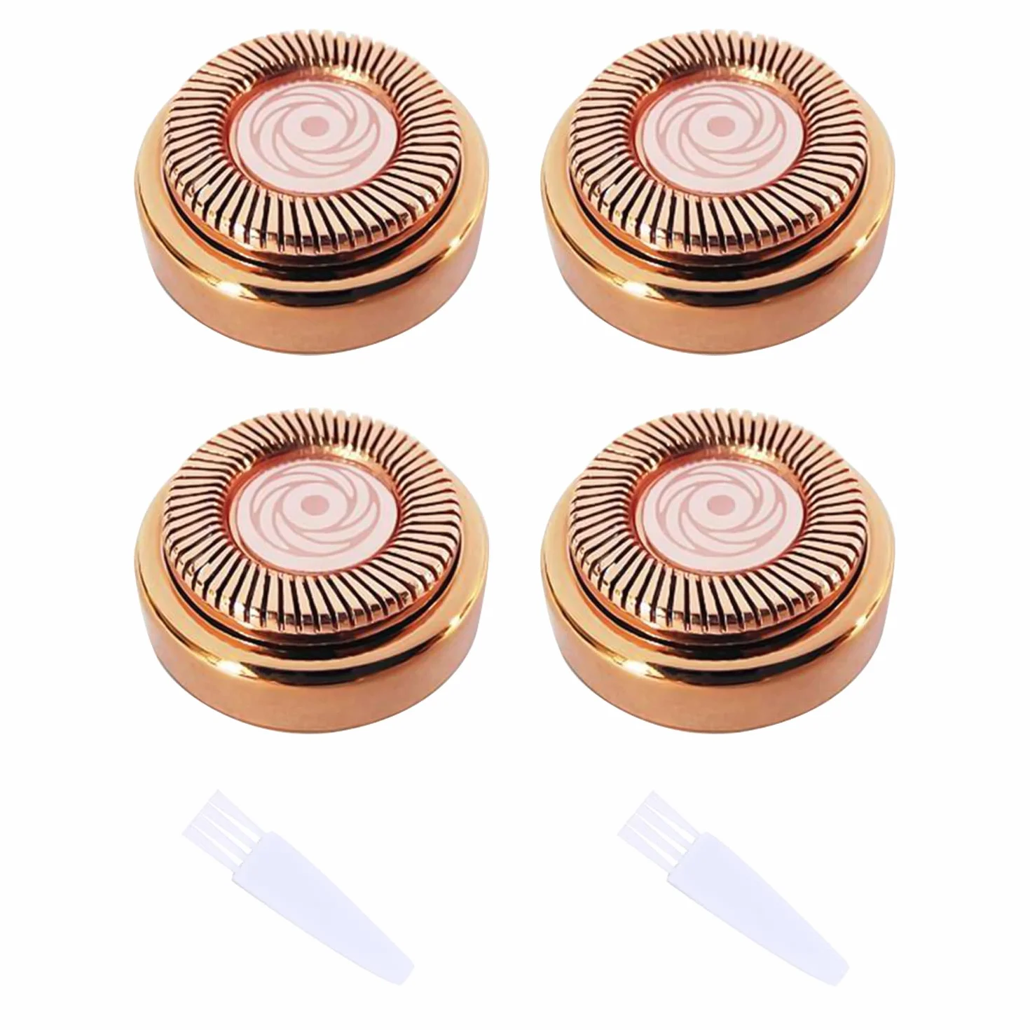 4 cabezales de repuesto para depiladora facial con 2 cepillos de limpieza, herramientas de repuesto para depilación adecuados para labios, barbilla y mejillas (solo apto para primera generación)