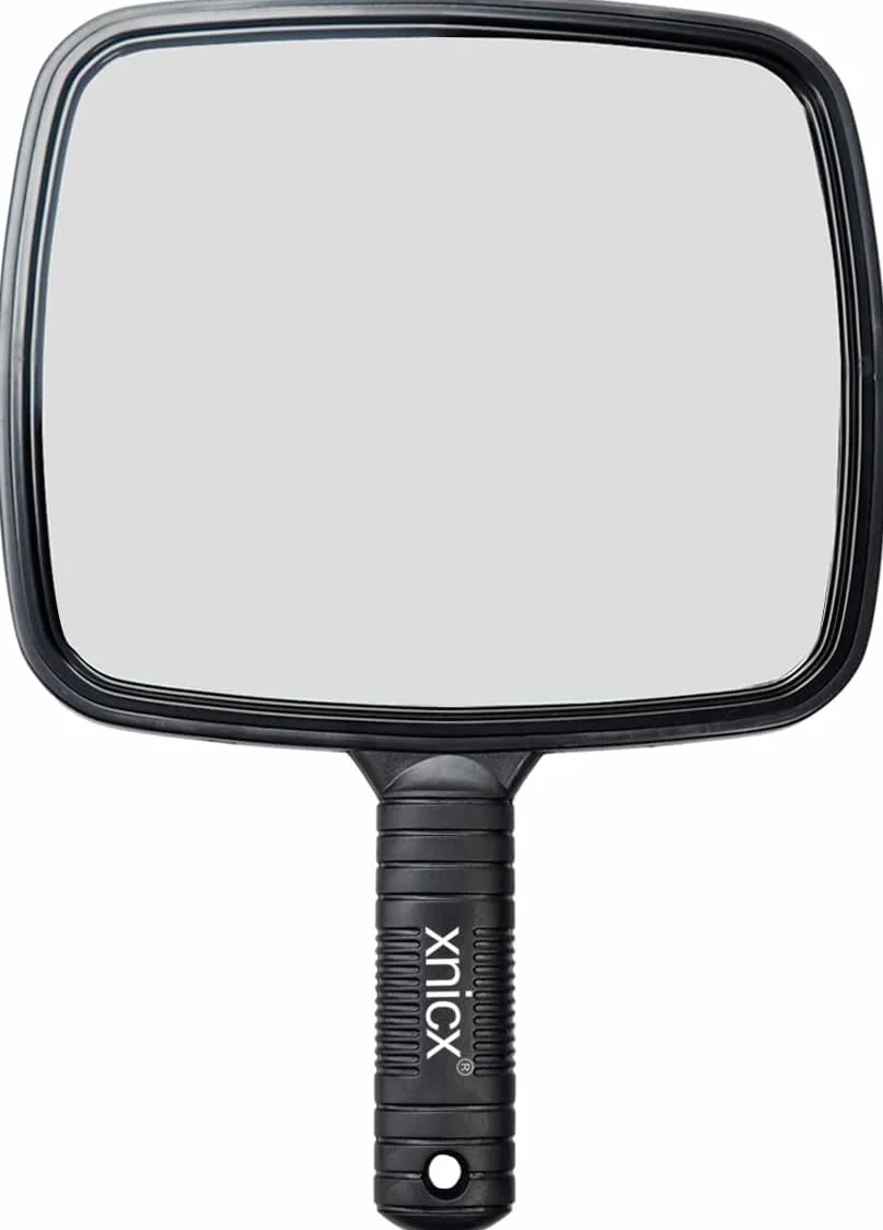 Espejo de Mano Profesional para Maquillaje y Afeitado, Pequeño y Portátil, Negro 20.1x31cm XL