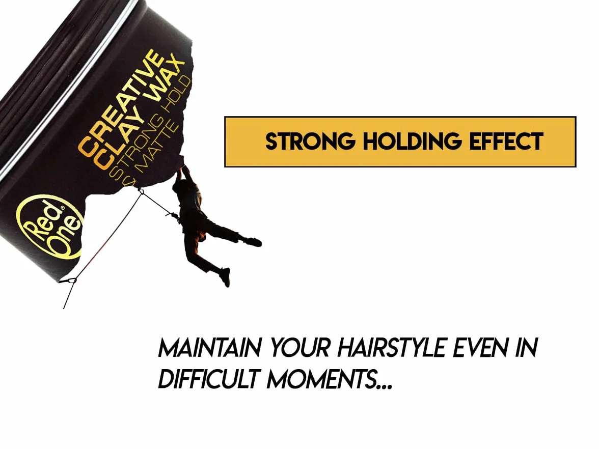 Redone Creative Clay Hair Wax Strong & Matte Pasta para el cabello 2 x 100 ml – Cera para el pelo mate