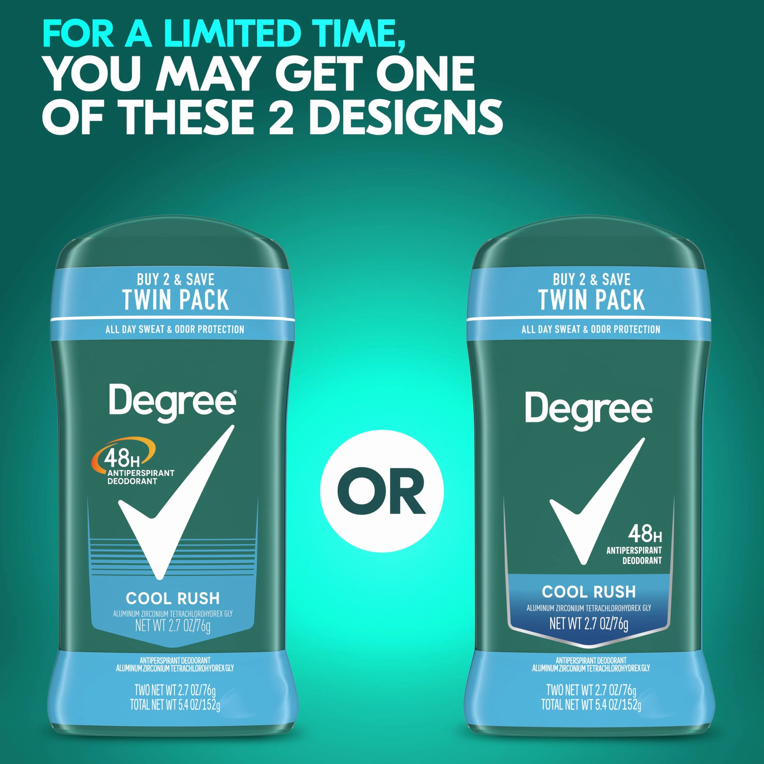 Degree Antiperspirant & Deodorant, Cool Rush - 2.6 oz by Degree