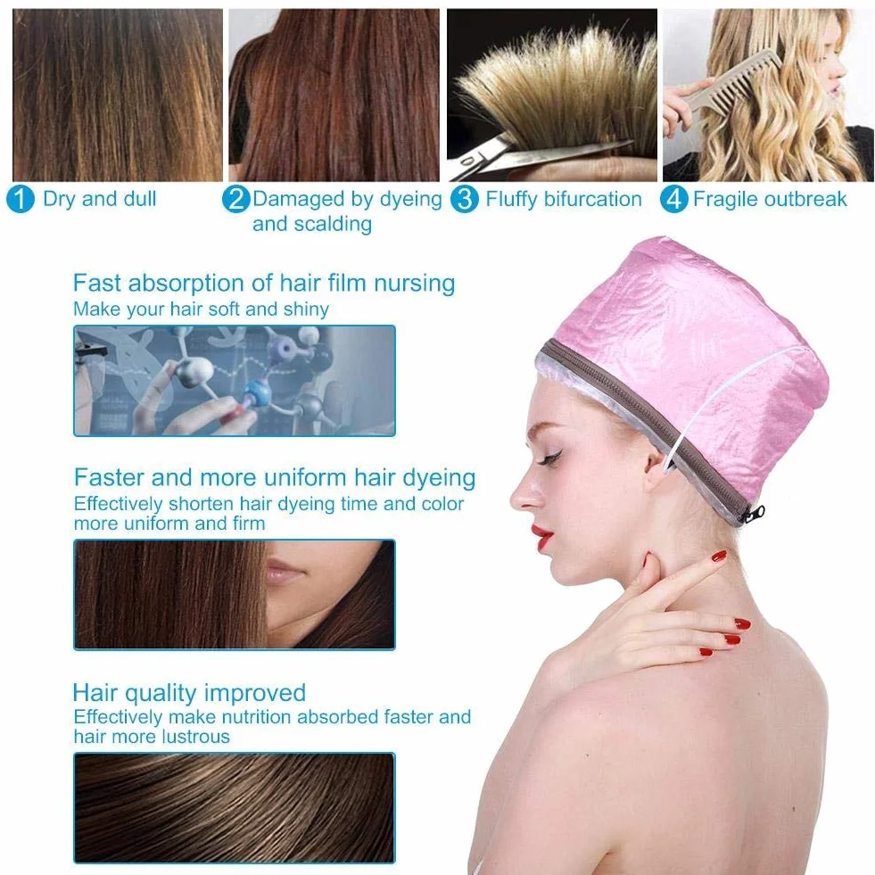 Brrnoo Hair SPA vaporizador térmico eléctrico gorro de pelo DIY cuidado cabello SPA Home Treatment