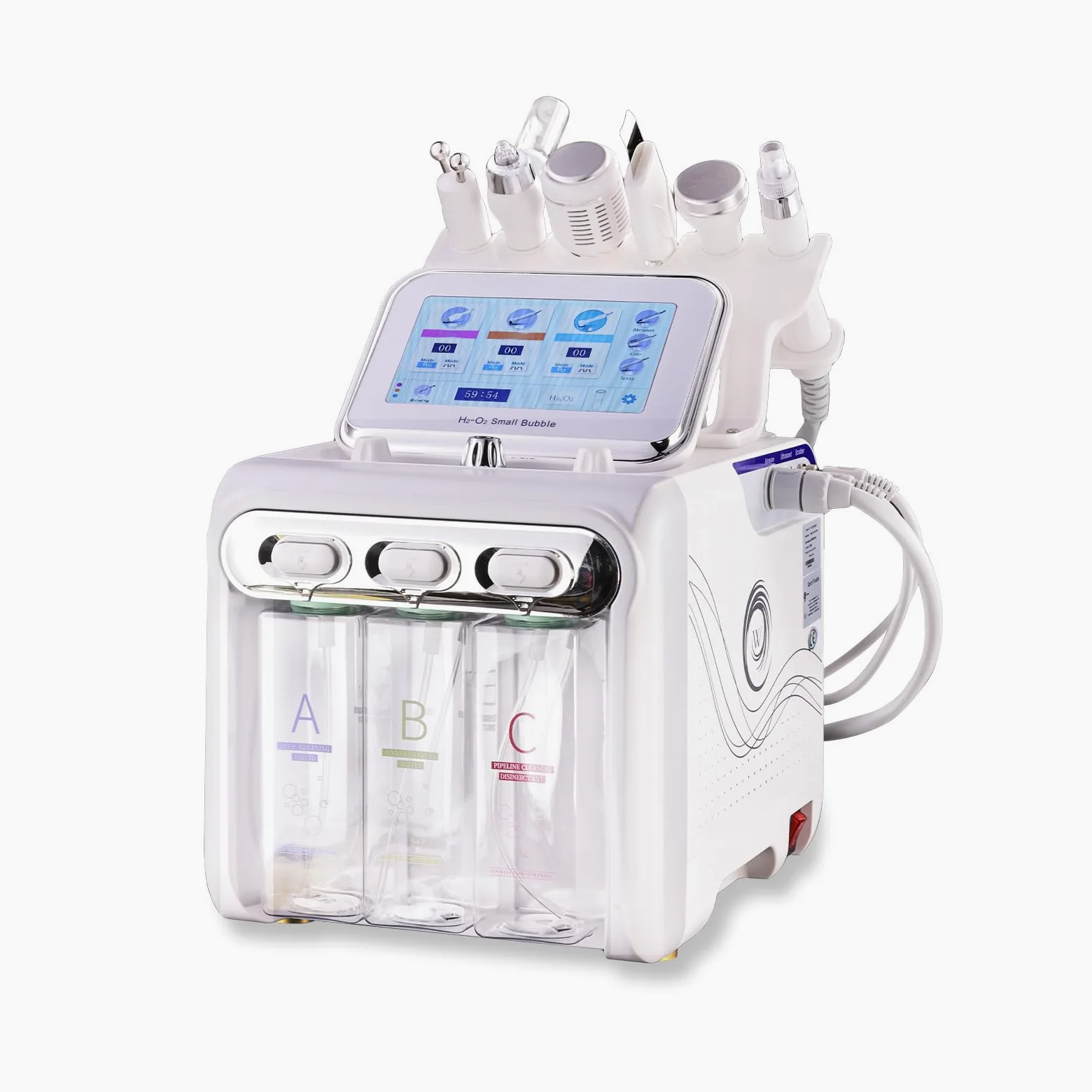 Máquina Facial Profesional Aquafacial 6 en 1 Hidrógeno-Oxígeno | Aparato de Cuidado de la Piel, Para Casa, SPA