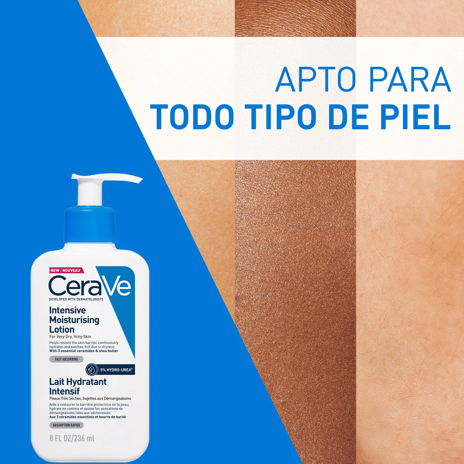 CeraVe Loción Hidratante Intensiva para Pieles Muy Secas con Ceramidas y Manteca de Karité