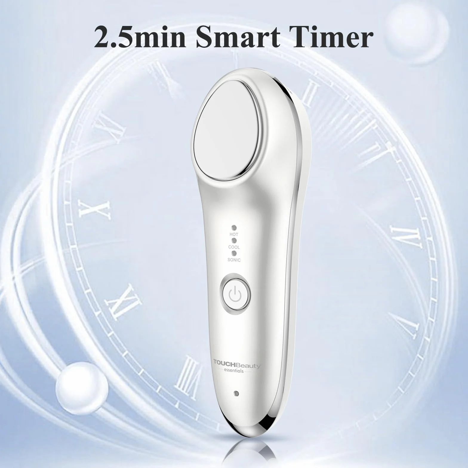 TOUCHBeauty Masajeador Facial Eléctrico 6°C & 42°C, Antiarrugas con Vibración Sónica