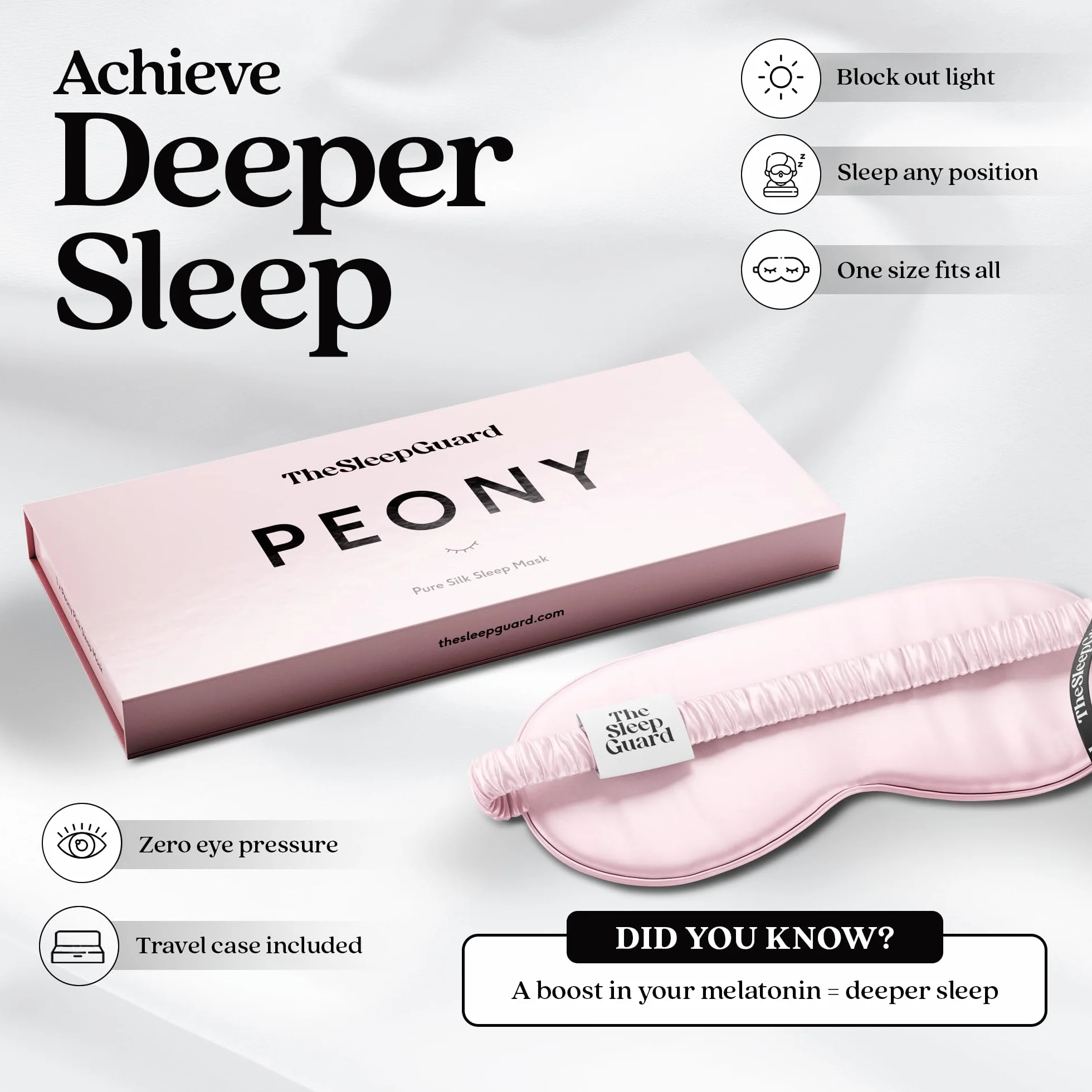 TheSleepGuard Antifaz para dormir de seda pura [100 % seda de morera 6A de 22 momme] Esenciales de viaje que bloquean la luz. Las mejores máscaras antienvejecimiento para dormir. Vendas para los ojos