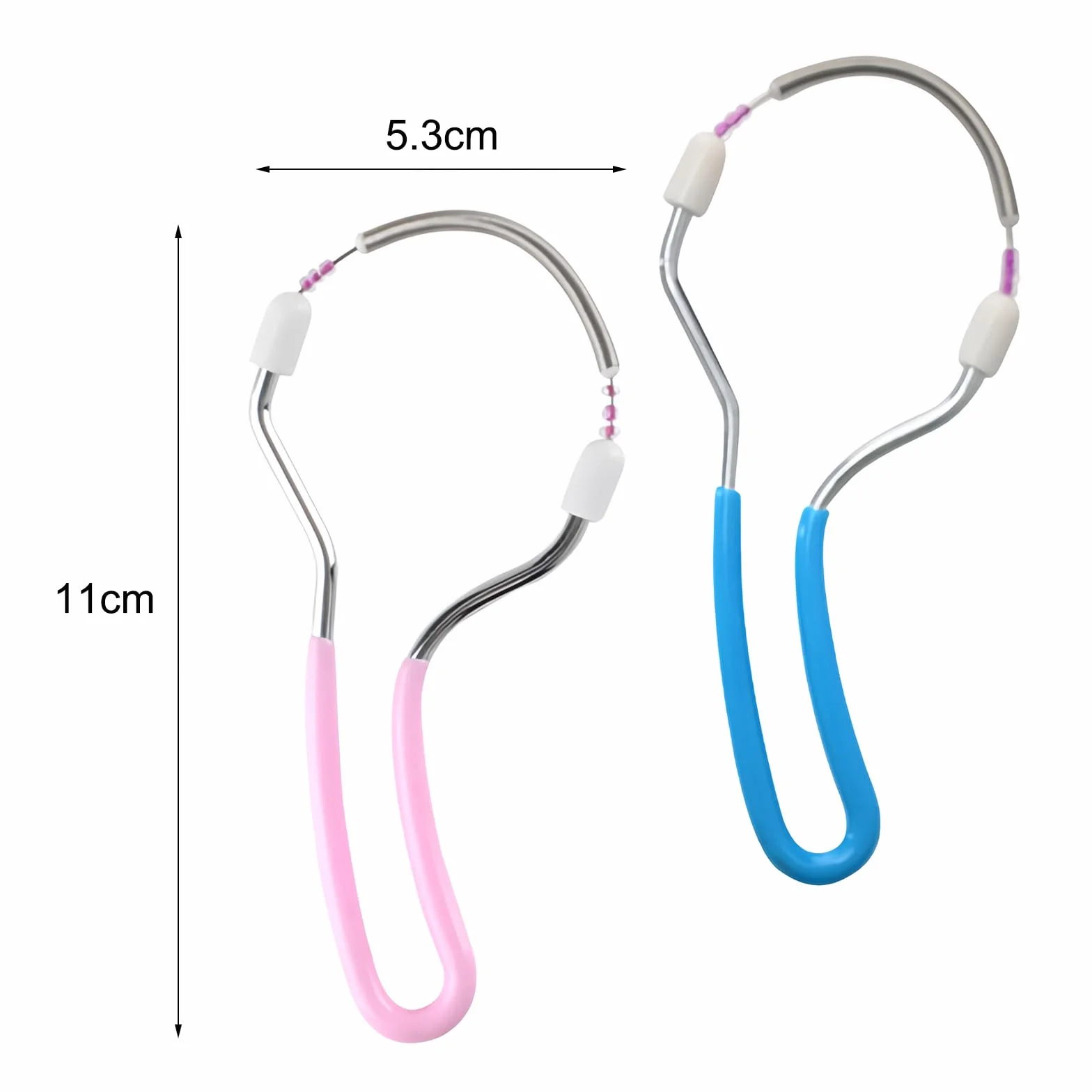 2 Pcs Depilador Facial de Muelle,Manual Depiladora,Resorte de Acero Inoxidable Herramientas de Depilación,Con Hilo de Rodillo de Vello de Resorte,Para Suministro de Eliminación de Vello Facia