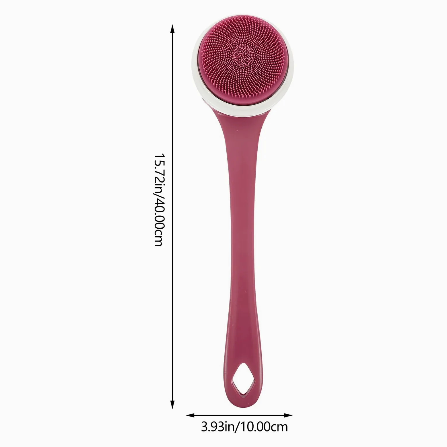 Cepillo Eléctrico de Ducha Mango Largo y 3 Velocidades Ajustables, Depurador Corporal de Silicona Abs para Exfoliación y Limpieza Profunda