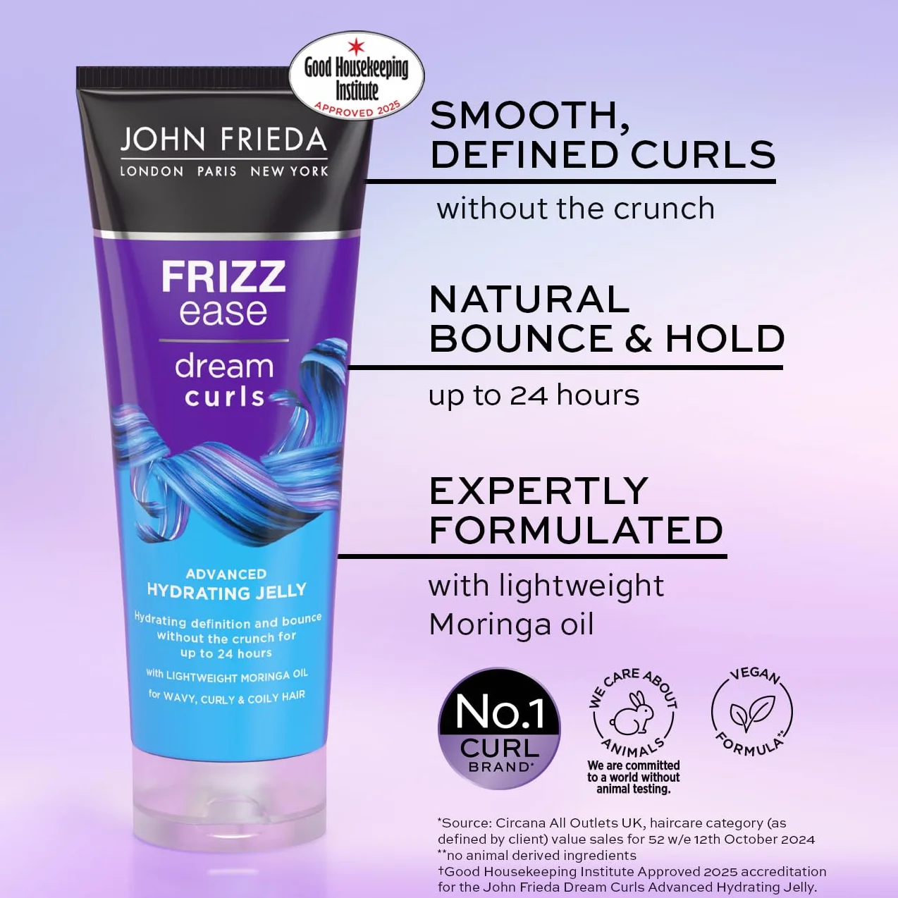 John Frieda Hydrated Jelly Dream Curls Gel hidratante de rizos 200ml Control del encrespamiento