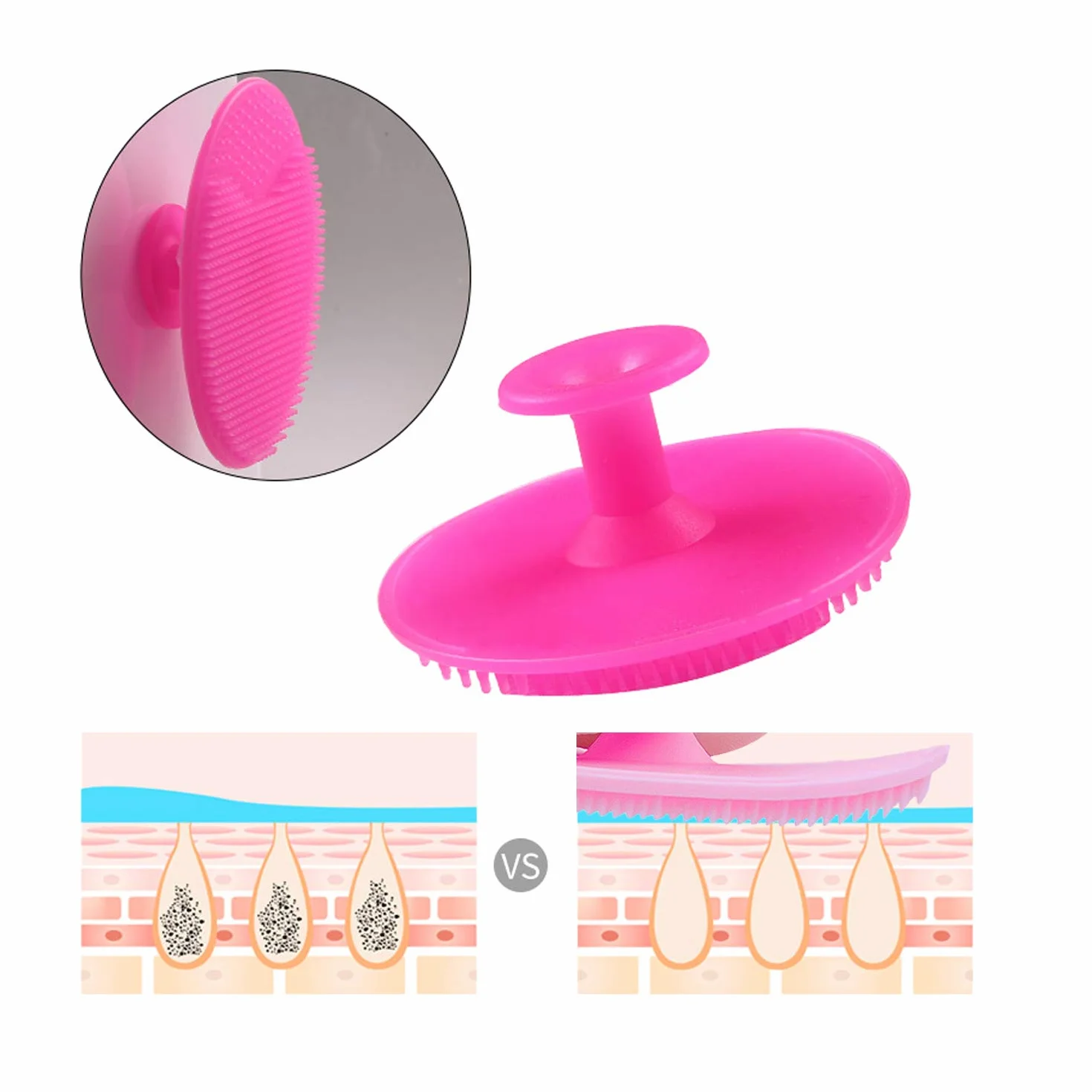 Cepillo Limpieza Exfoliante de Silicona Facial 6 Piezas para Todo Tipo de Piel