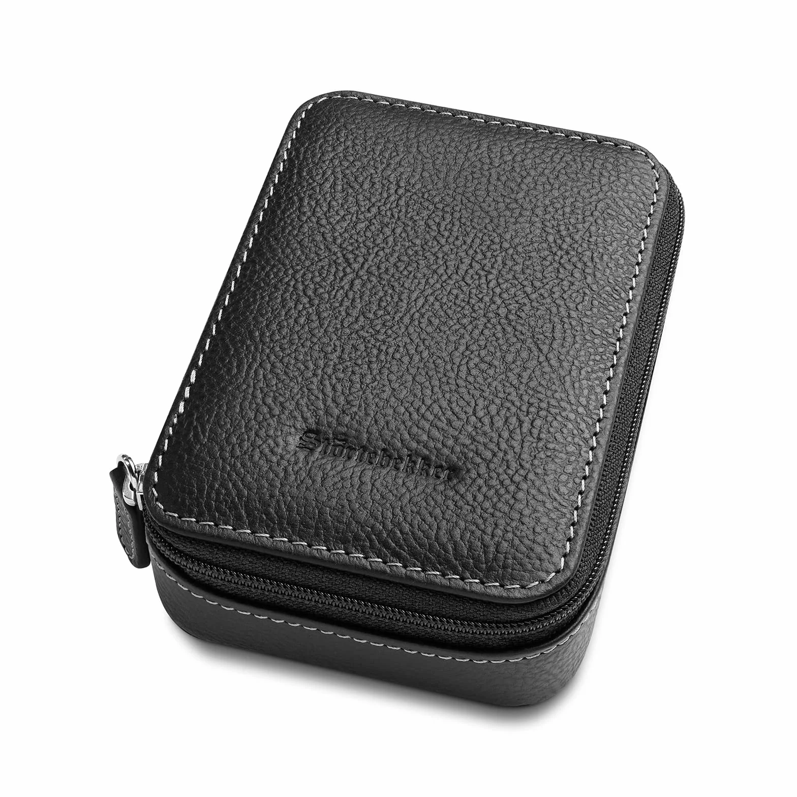 Funda para maquinilla de Afeitar prémium de Störtebekker® – Estuche de Piel auténtica – Producción sostenible y embalada, (Negro)