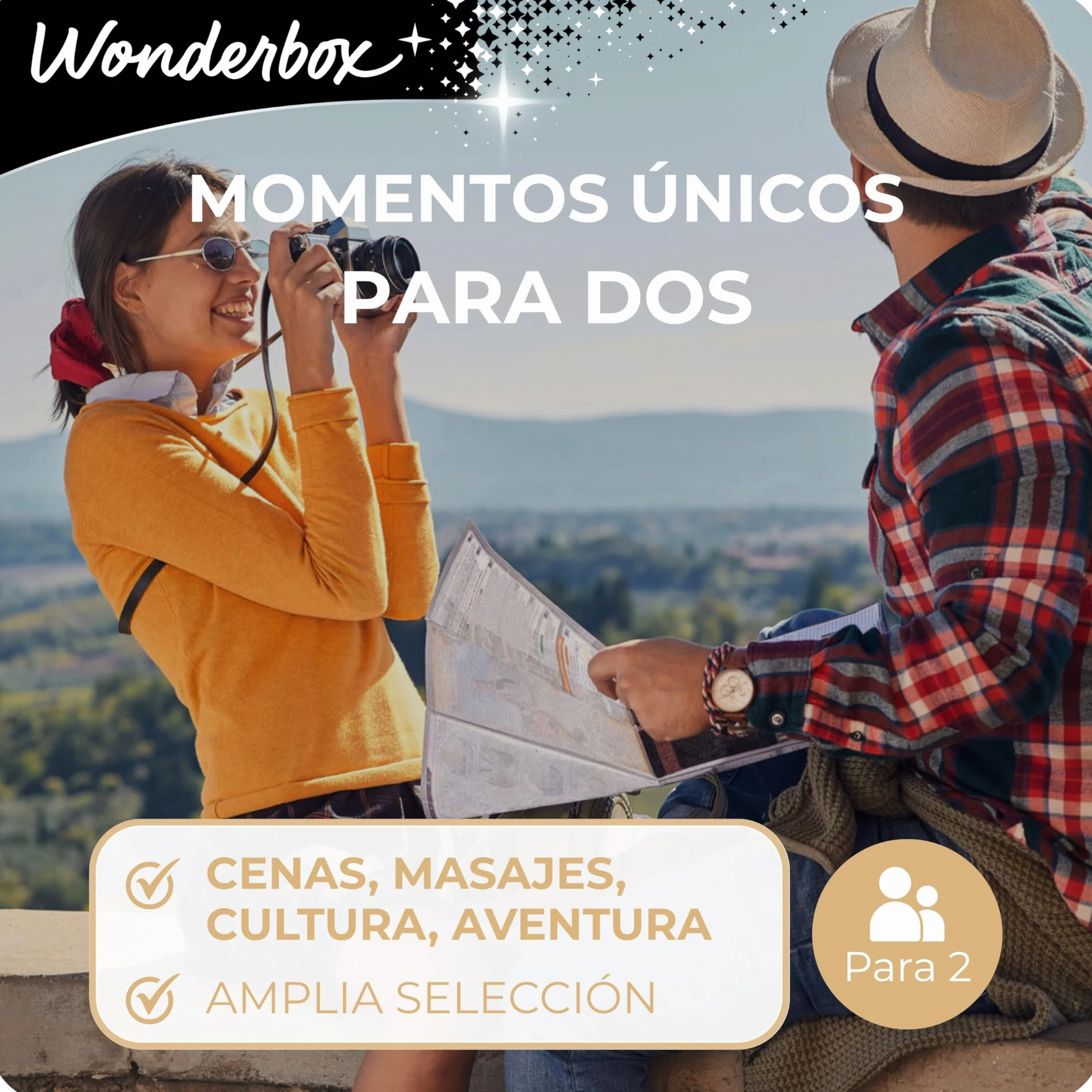 WONDERBOX Caja Regalo para Parejas - Momentos ÚNICOS para Dos - 6.500 experiencias para Dos Personas