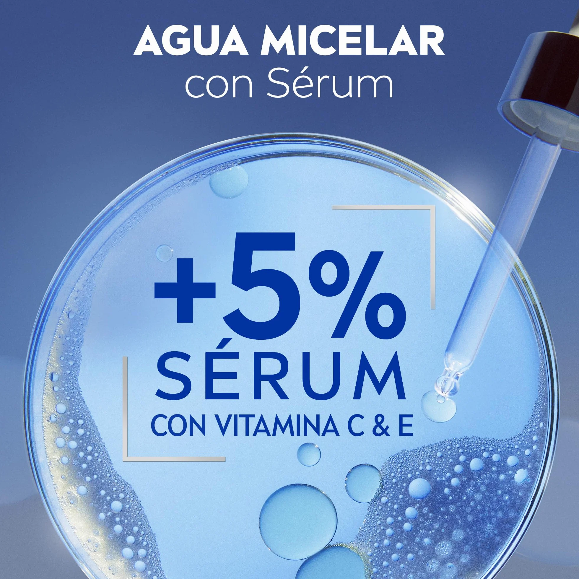 NIVEA Agua Micelar Bifásica Skin Glow 400 ml Limpiador Facial Desmaquillador