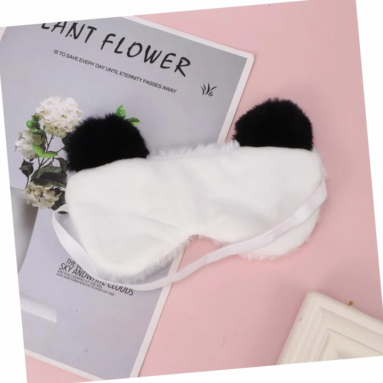 Beavorty Antifaz para Dormir Diseño de Panda, Suave y Opaco, de Tela Afelpada, Cómodo para Mujeres y Niñas, Adecuado para Descansar