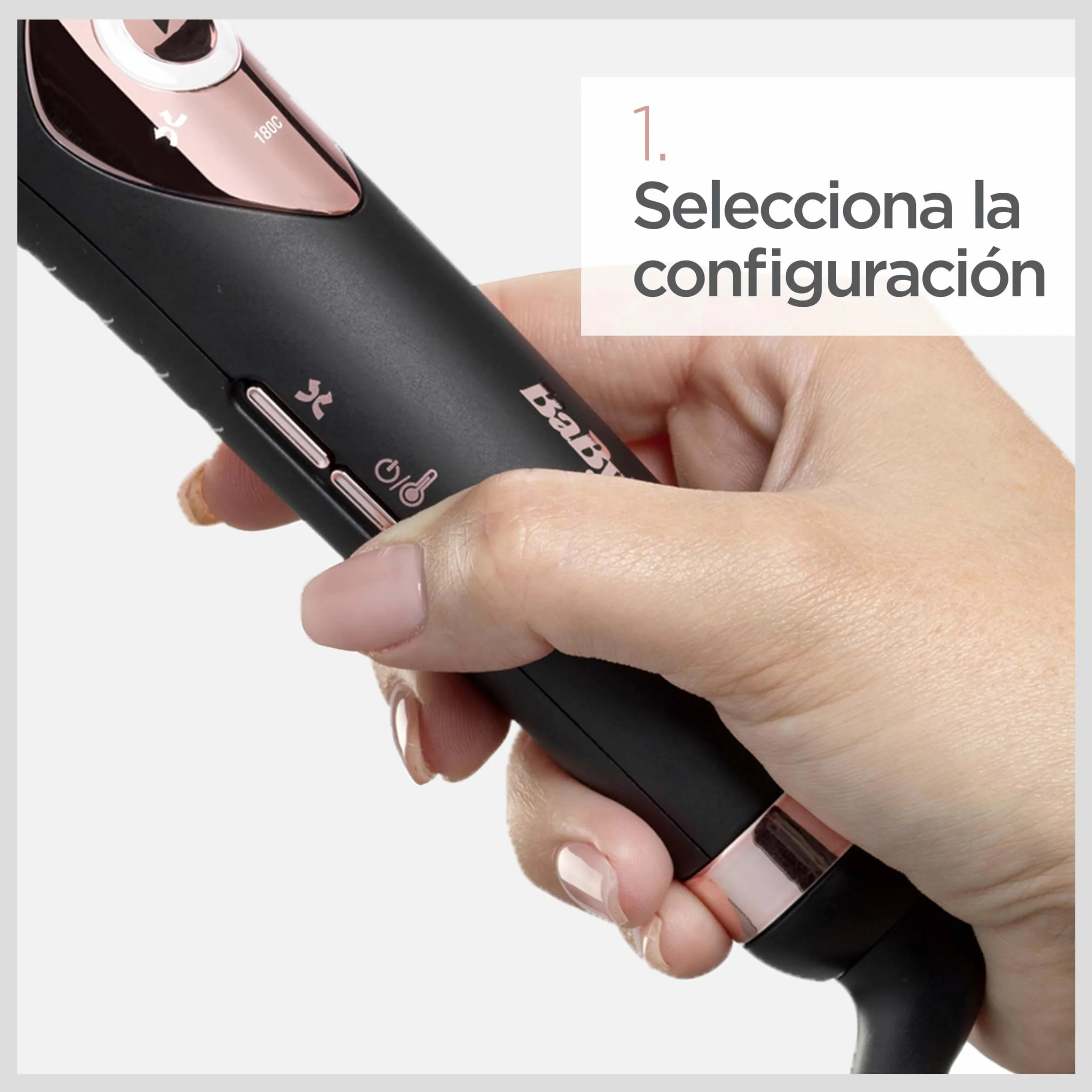 BaByliss Curl Secret Lite Rizador Automático 210° Negro Oro Rosa C1031E