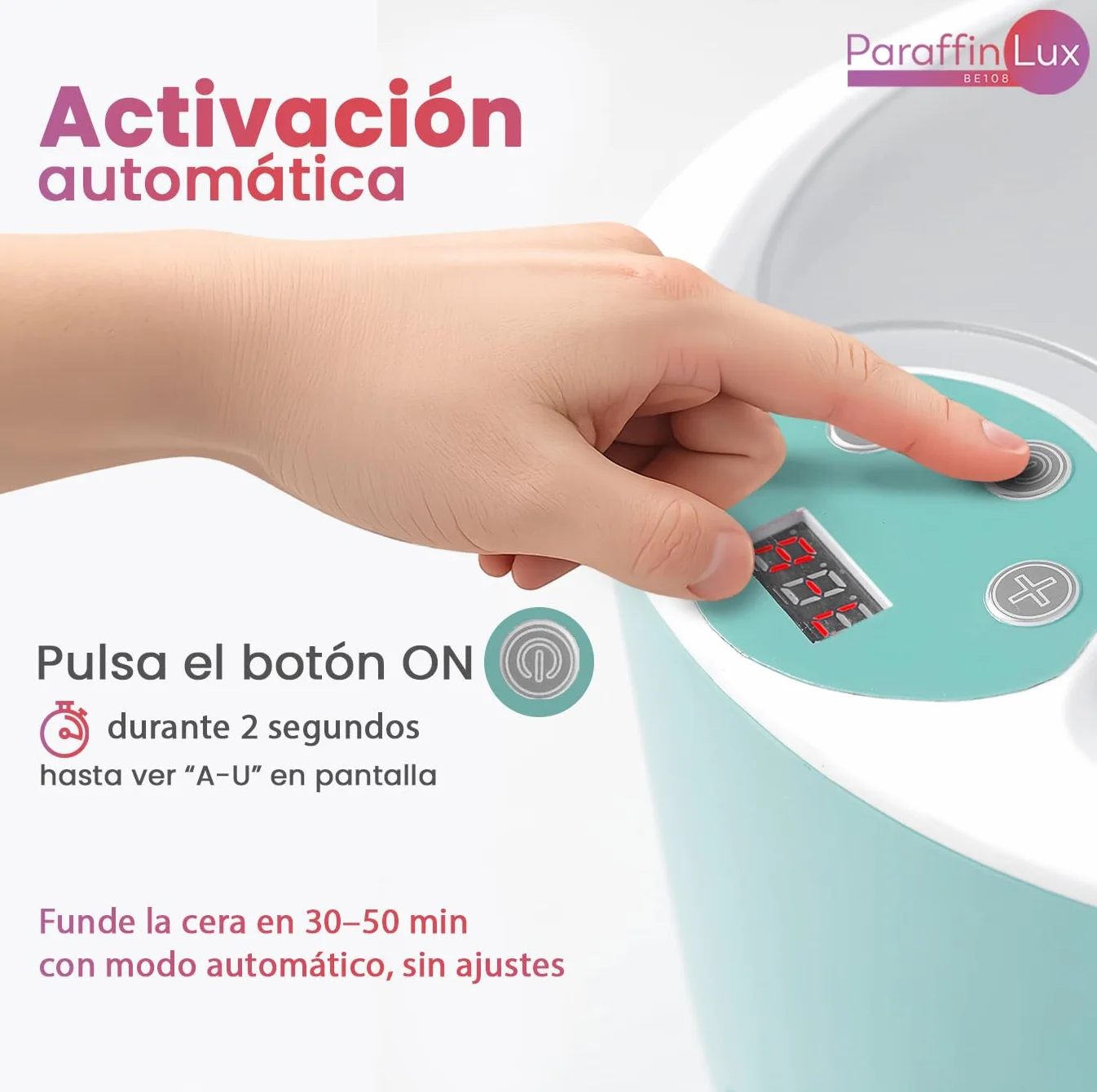 Baño de Parafina para Manos y Pies Boston Tech 5L + 2 Bloques de Cera 900g Accesorios Premium
