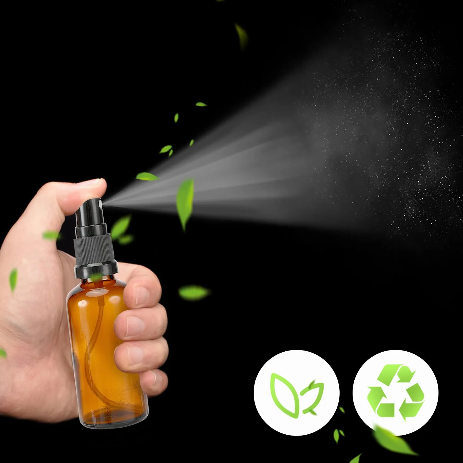 Zikenis 5 piezas Braun atomizador botella pulverizadora 2 x 100 ml 3 x 50 ml con protección UV