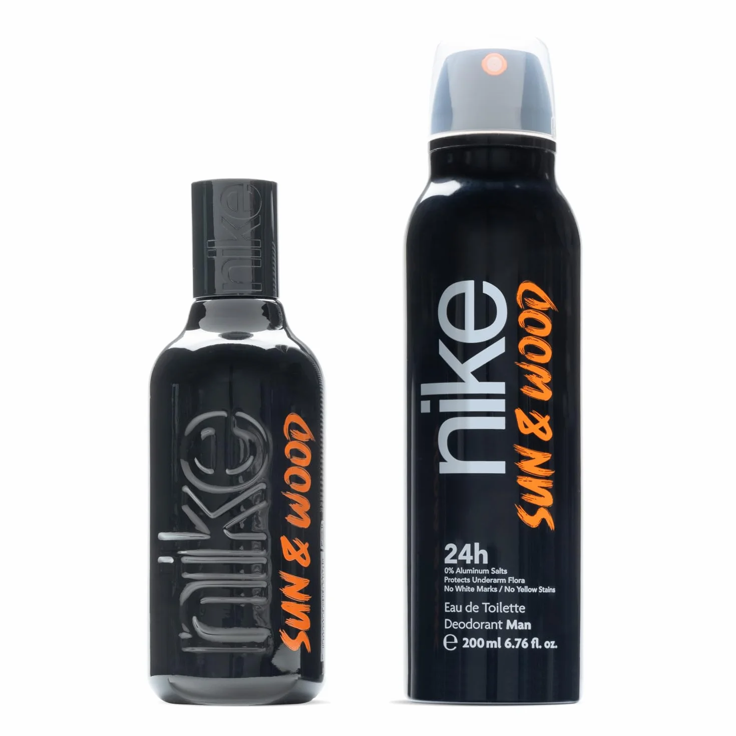 NIKE Sun & Wood Colonia 100 ml + Desodorante 200 ml Estuche de Regalo Hombre Eau de Toilette Aroma Amaderado Frutal Ambarado