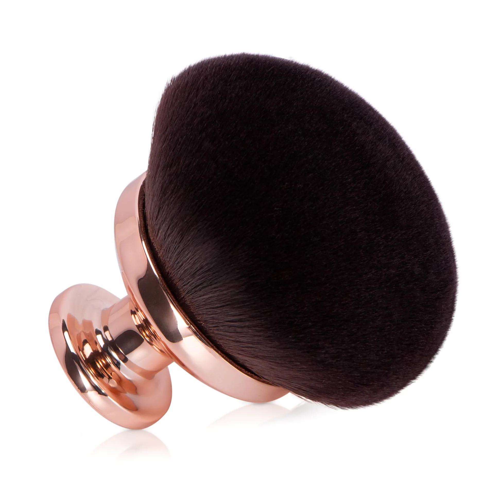 BABYSHEEP Blend & Blur - Brocha de maquillaje corporal para autobronceador de piernas y bronceador, brocha kabuki de 90 mm de ancho con cabeza redonda y bolsa de cordón