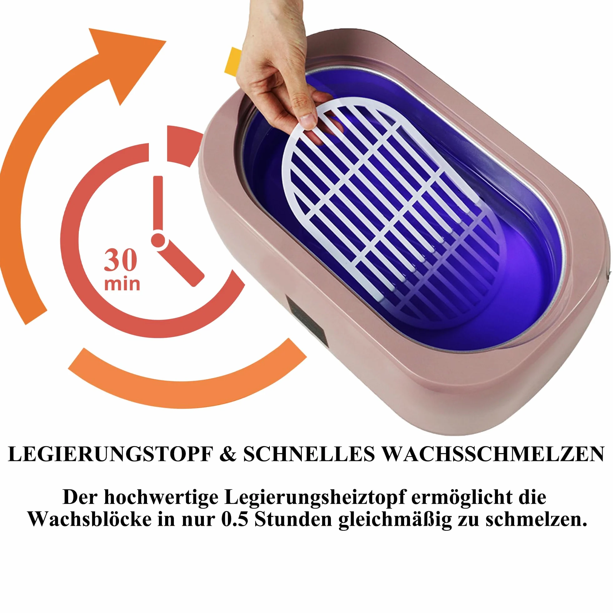 Baño de parafina – Cera de parafina versátil para manos y pies, incluye cera de parafina para baño de parafina, mejorada con tecnología LED de mano
