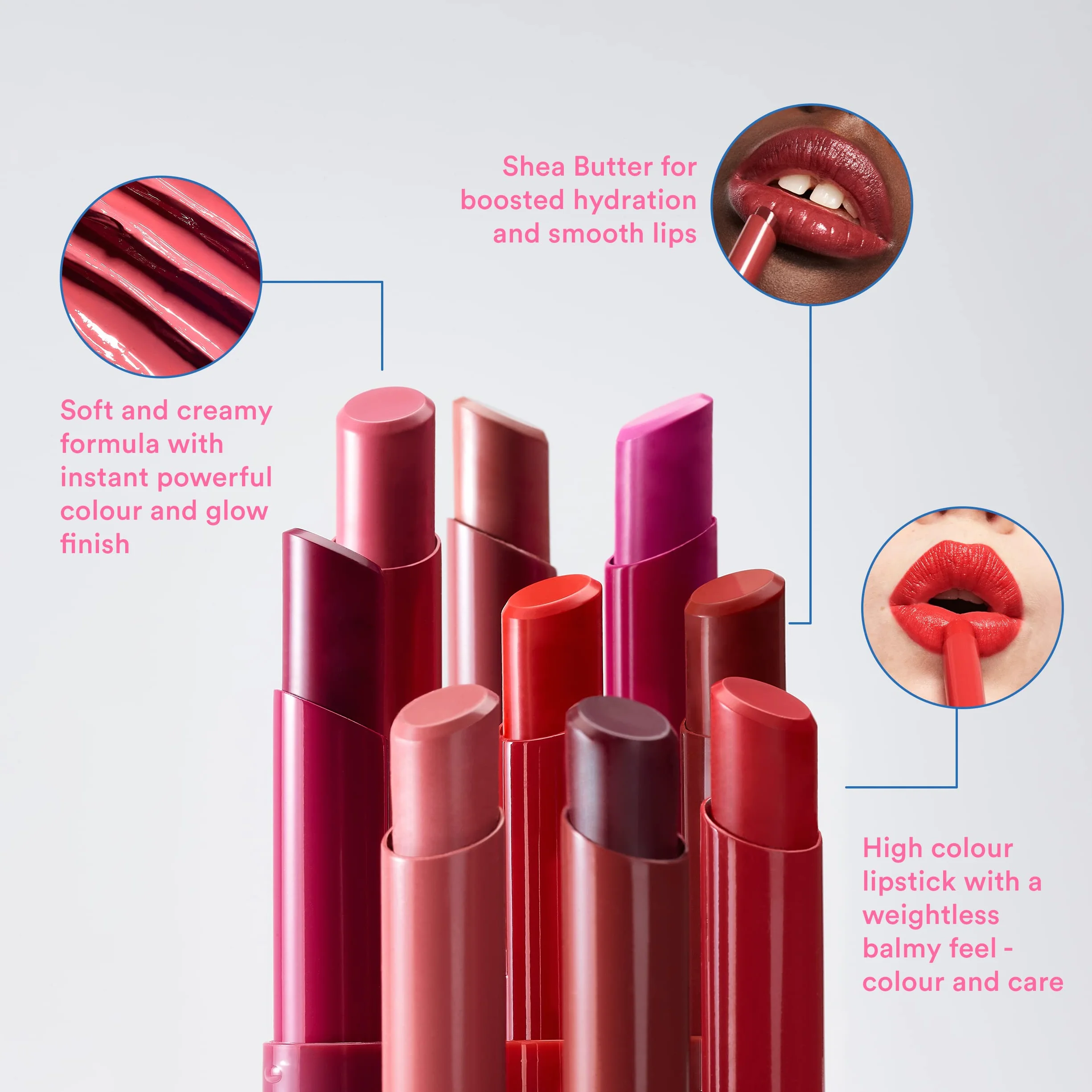 3INA MAKEUP The Color Lip Glow 503 Nude Labial Hidratante con Manteca de Karité Barra de Labios Brillo Bálsamo Alta Pigmentación Vegan Cruelty Free