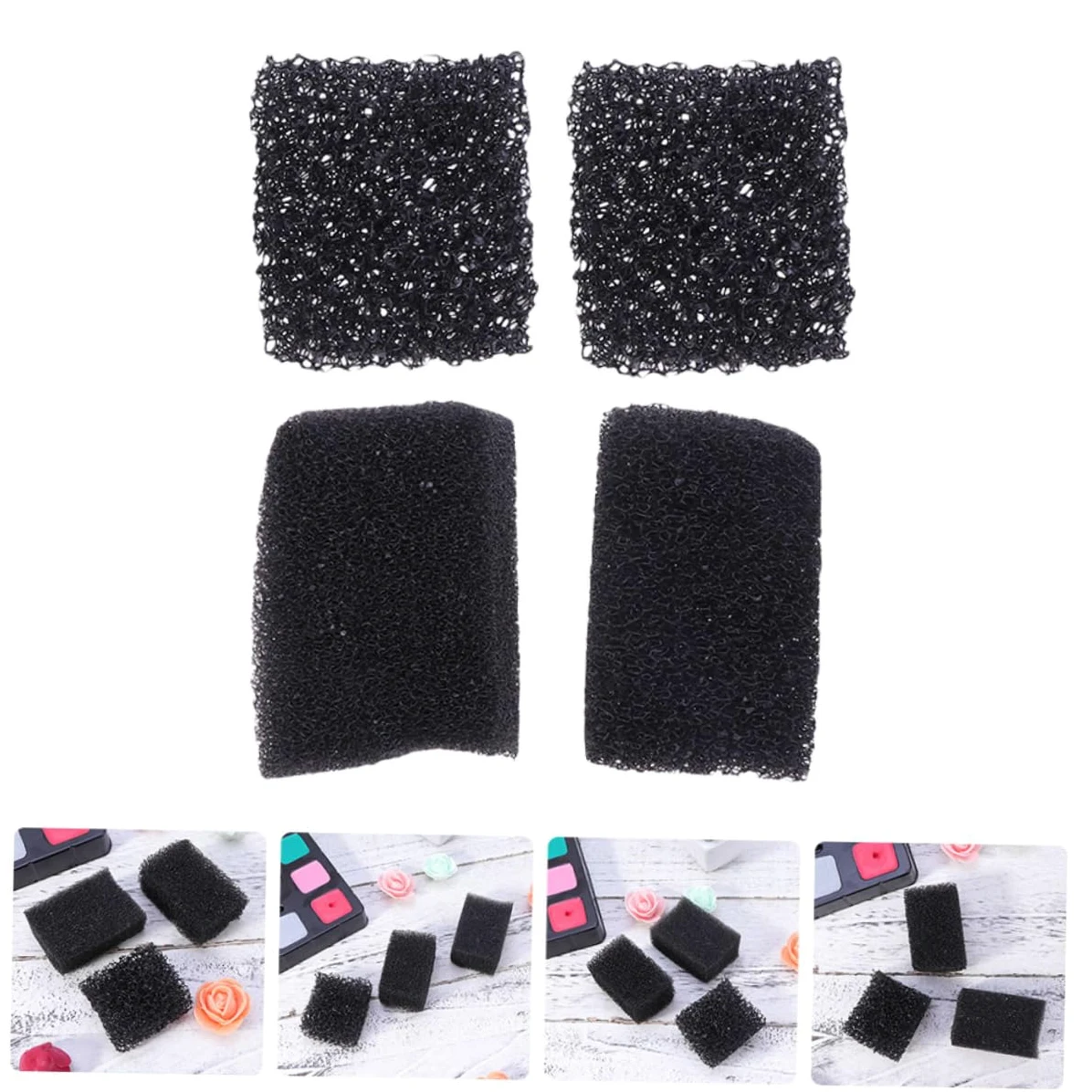 FRCOLOR 28 Piezas esponja de efectos especiales efectos de maquillaje esponja de maquillaje de sangre maquillaje halloween maquillaje para halloween esponja maquillaje esponja densa Black