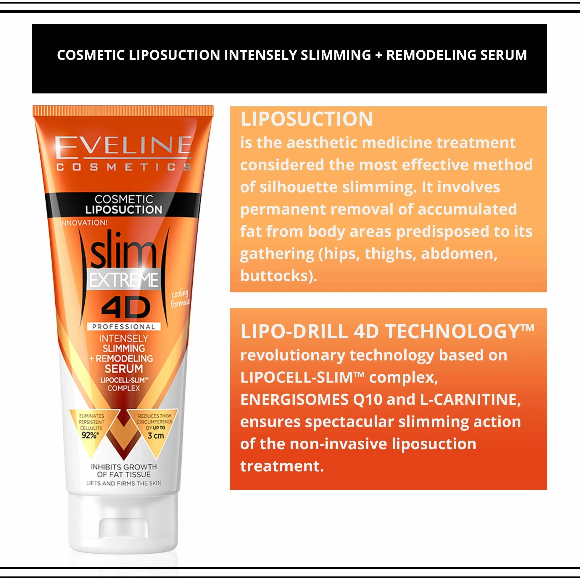 Eveline Cosmetics Slim Extreme 4D Professional Suero adelgazante intenso 250ml