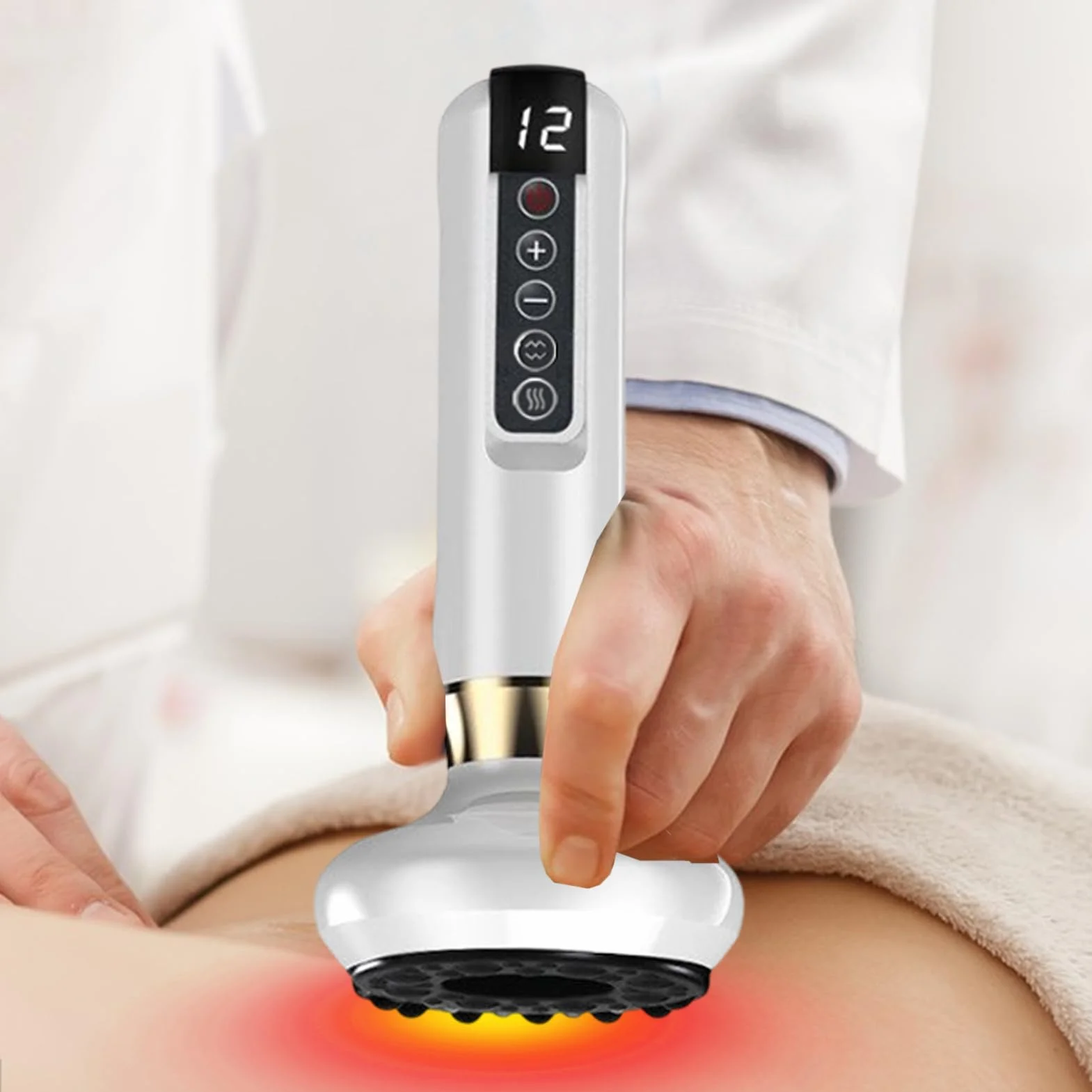 Masajeador Anti Celulitis Impermeable, Rodillo Eléctrico Portátil para Cintura Pierna Brazo Abdomen