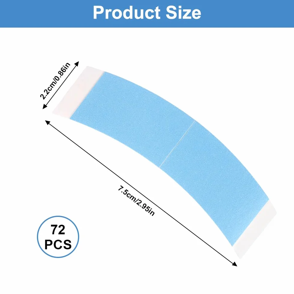 Cinta Adhesiva Peluca Invisible Doble Cara Impermeable 72 Piezas
