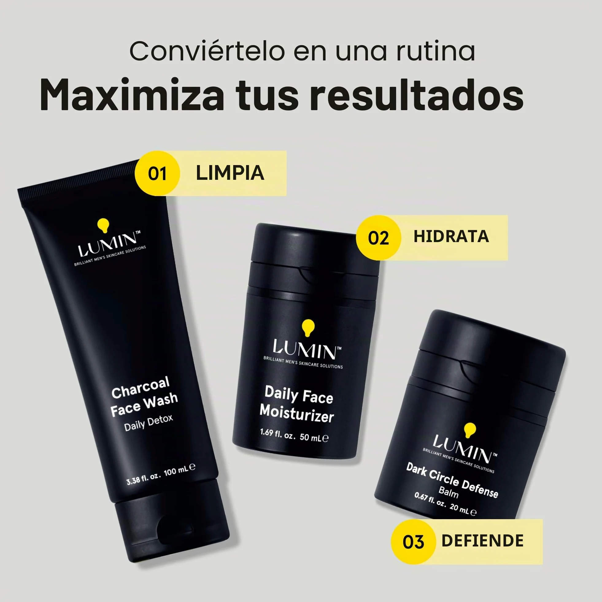 LUMIN - Bálsamo Hidratante Ultra Hidratante - Bálsamo Facial Fortificante para Hombres 2 oz (59 ml)