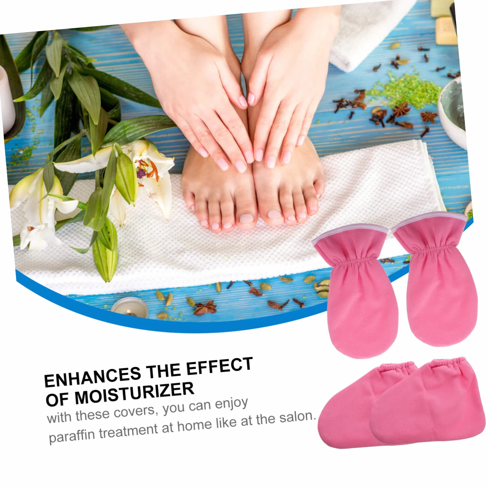 Guantes De Cera De Parafina Y Botines Reutilizables Para Baños De Parafina 11.81x6.29 Pulgadas