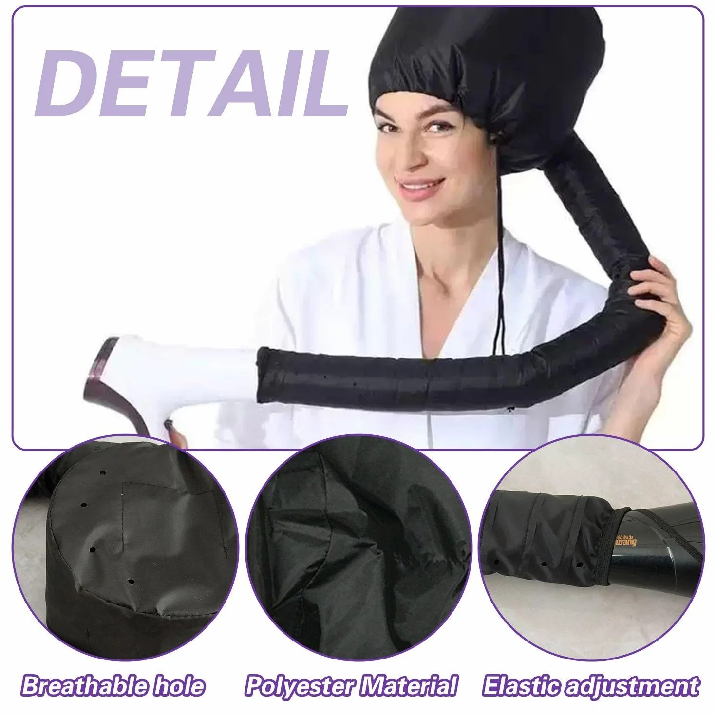 Gorros Para Secador De Pelo Paquete De 2 Para Secar Casco Permanente Cuidado En El Hogar