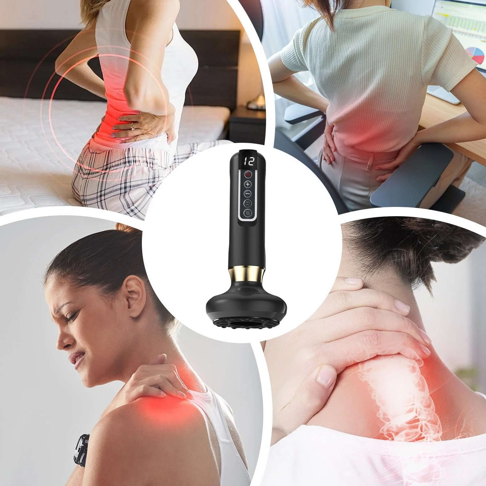 MASSAGER DE CELULITIS - SHAPER CUERPO, MASSAGER AJUSTABLE | 12 niveles terapia de vibración, dispositivo tonificante adelgazante para las piernas de los brazos de la cintura 'abdomen