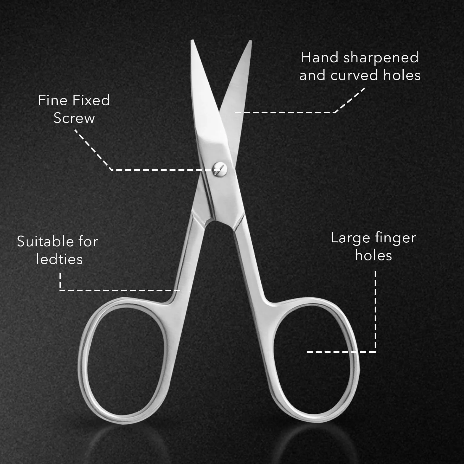 Tijeras Uñas de Acero Inoxidable Hoja Curva Professional para Uñas Gruesas y Cutículas
