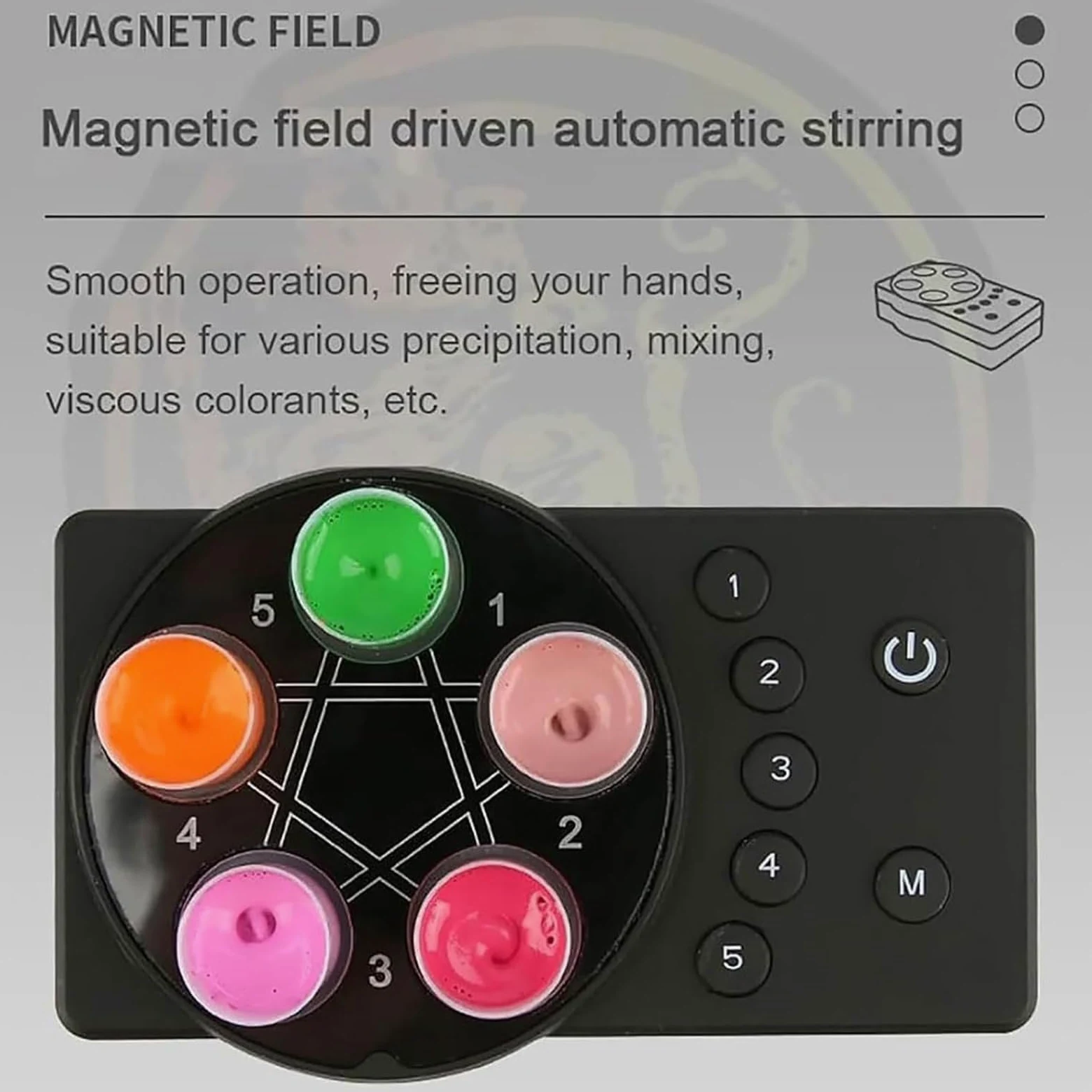 Vortex - Mezclador automático de tinta para tatuajes con 8 tazas medidoras y 10 varillas magnéticas, 3 velocidades ajustables, fuerte potencia para artistas del tatuaje y principiantes