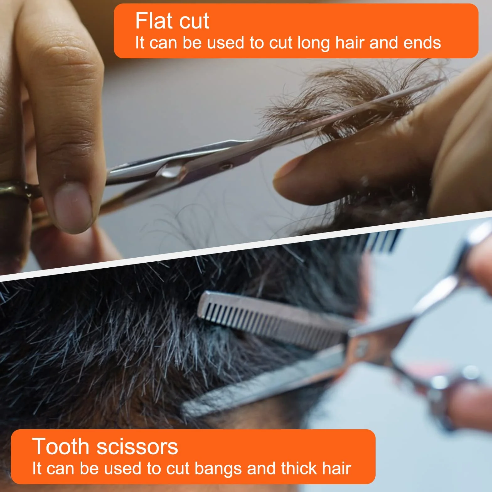 Uootach Tijeras de Peluquería 2 Piezas, Corte Ultra Afilado y Preciso, Adelgazar y Dar Forma