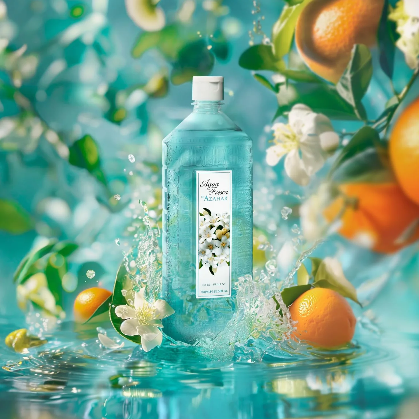 AGUA FRESCA DE RUY Azahar Pack 2 x 750 ml Eau de Toilette Unisex Colonia Hombre y Mujer Fragancia Cítrica y Floral