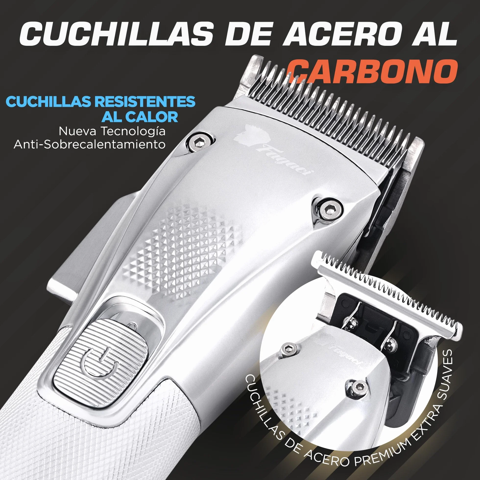 Fagaci Maquina Cortar Pelo Profesional con Batería 5H/3H, Cortapelos Hombre Turbo Corte Preciso