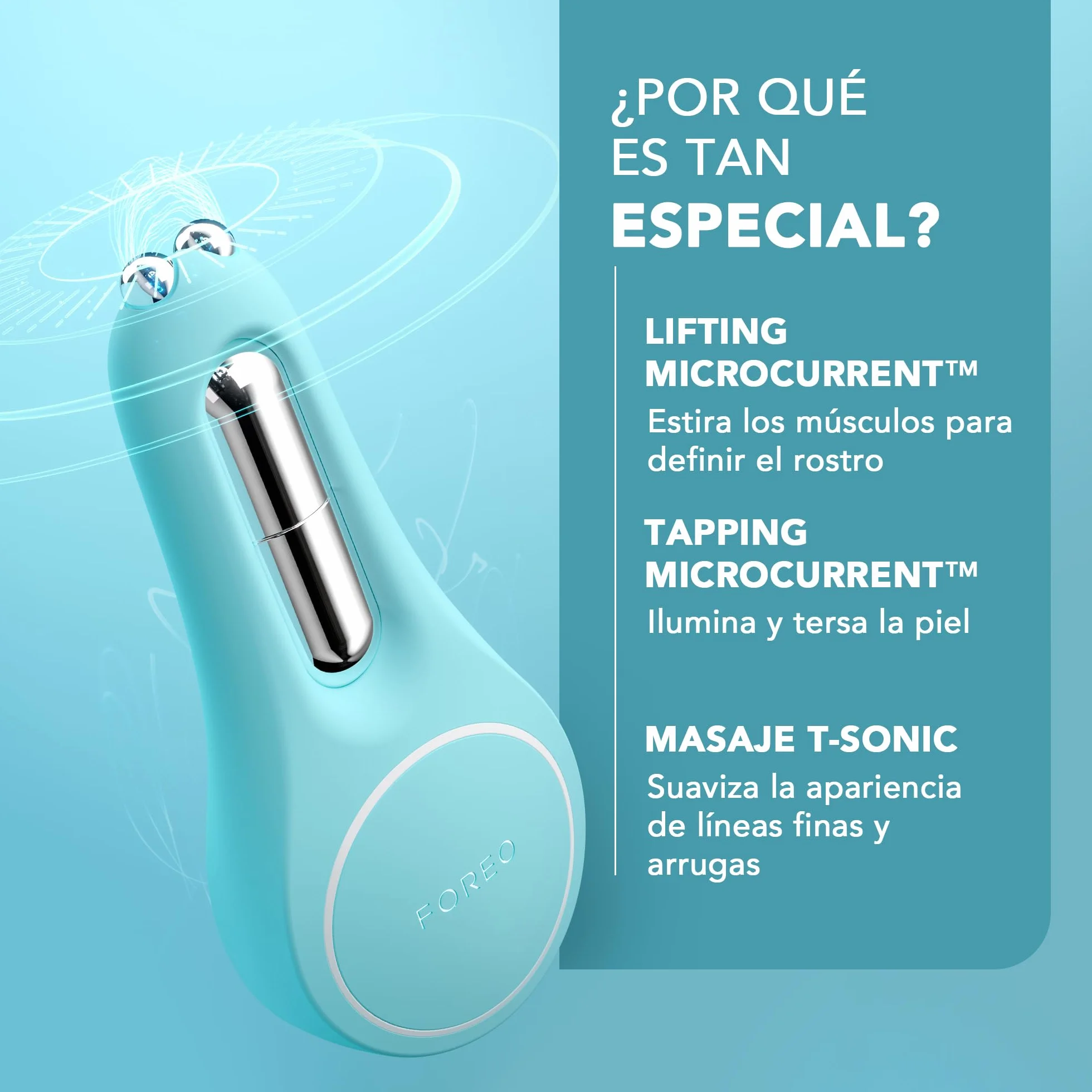 FOREO Set a Wink 'n' a Smile - BEAR 2 eyes & lips microcurrent device + 3x3.5 ml serum SUPERCHARGED Eye & Lip Contour Booster - anti-dark circles and lip plumping treatment