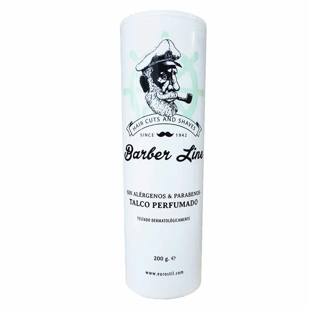 EUROSTIL Barber Line Talco PERFUMADO 200GR Negro
