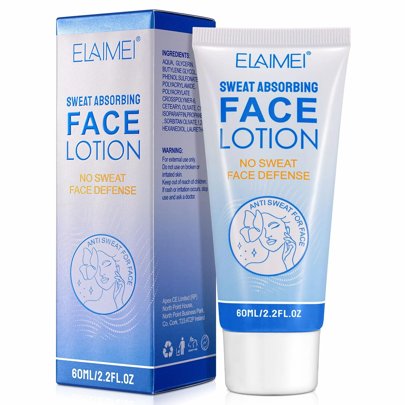 Crema desodorante antitranspirante, control del sudor y olor, frescura duradera, 60 ml