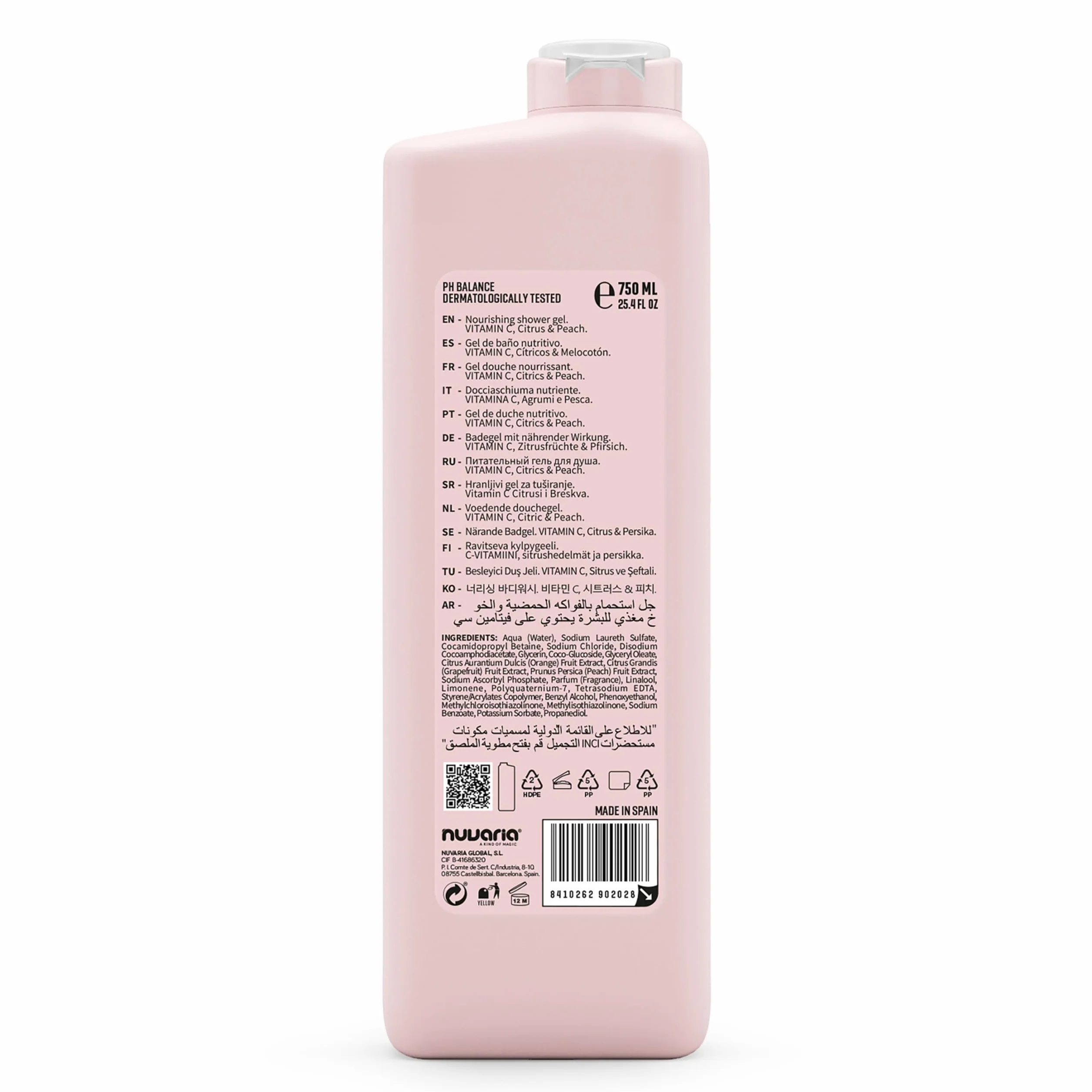 Dicora Gel de Baño Vitamina C Citrus & Peach 750 ml