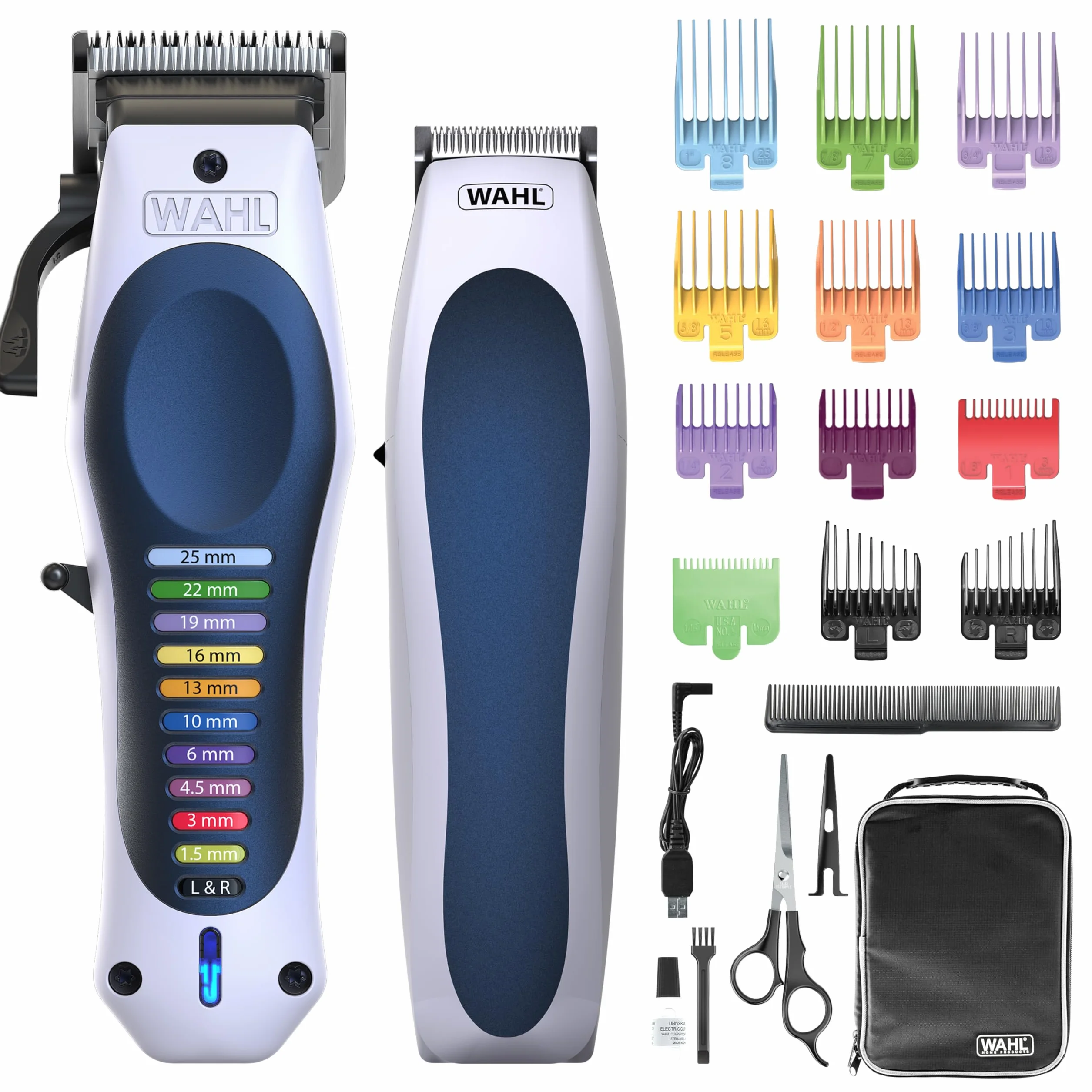 WAHL Color Pro Lithium Combi Kit, Kit de Corte de Pelo Total, Cónico, Batería Potente