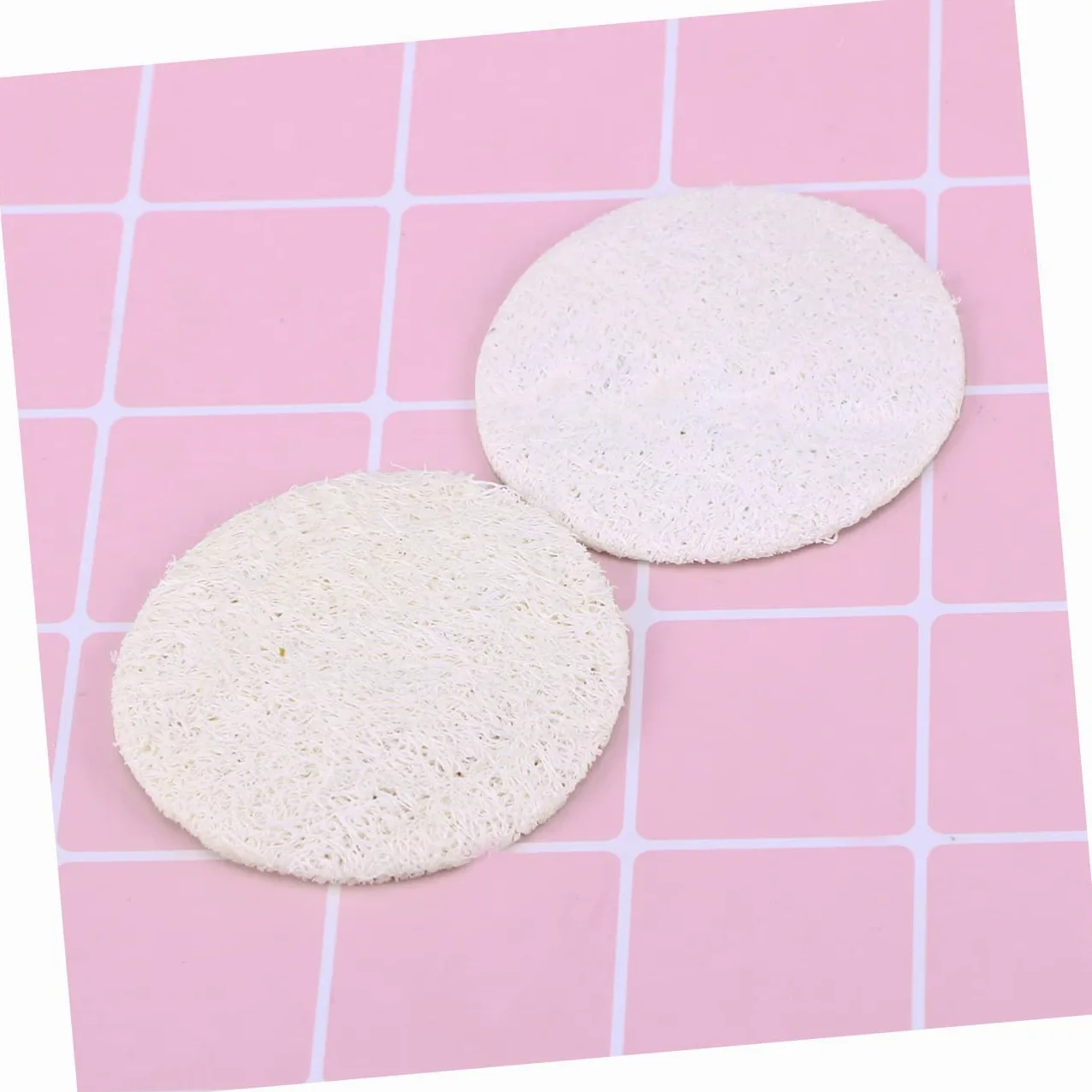 DOITOOL 500 Piezas esponjas faciales almohadillas exfoliantes faciales esponja de maquillaje redonda almohadillas de lavado facial esponjas exfoliantes de lufa constituir Depurador lavabo
