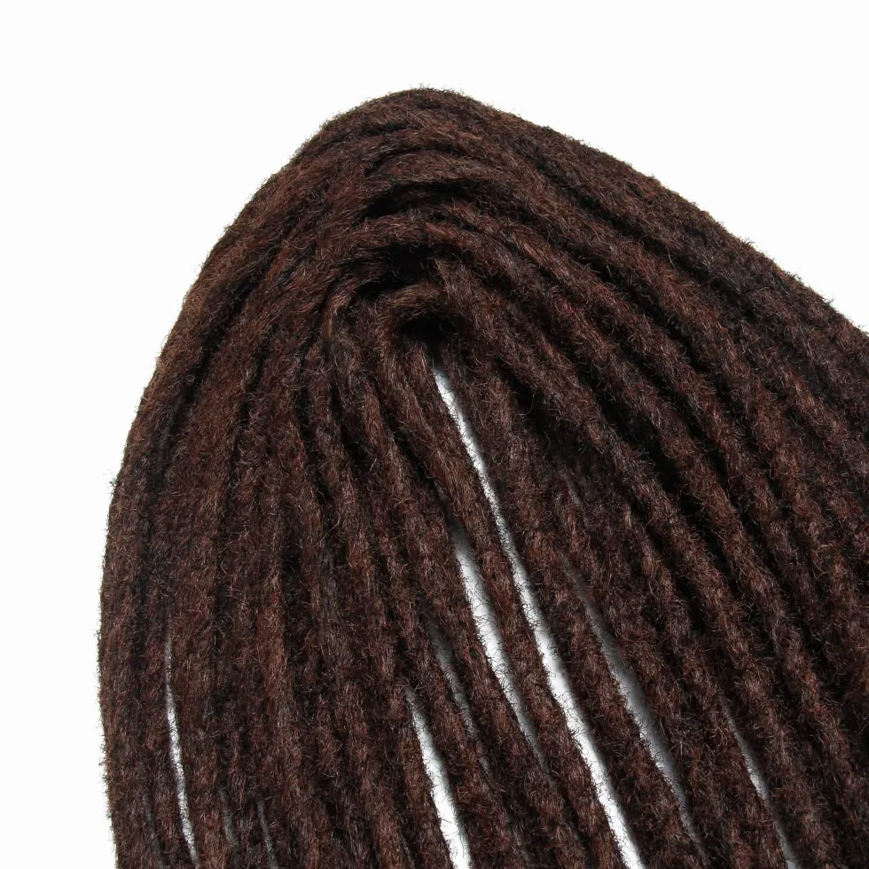 Extensiones de Rastas Sintéticas Delgadas 20 Pulgadas 10 Hebras Suaves Doble Punta Reggae Hip-Hop