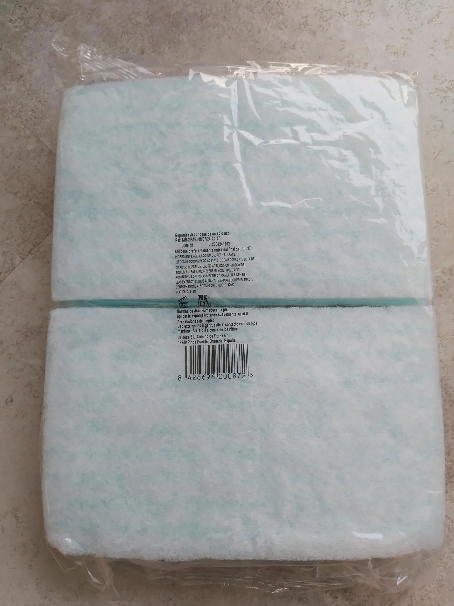 ESponjas Jabonosas Desechables 240 unidades pack 10 paquetes de 24